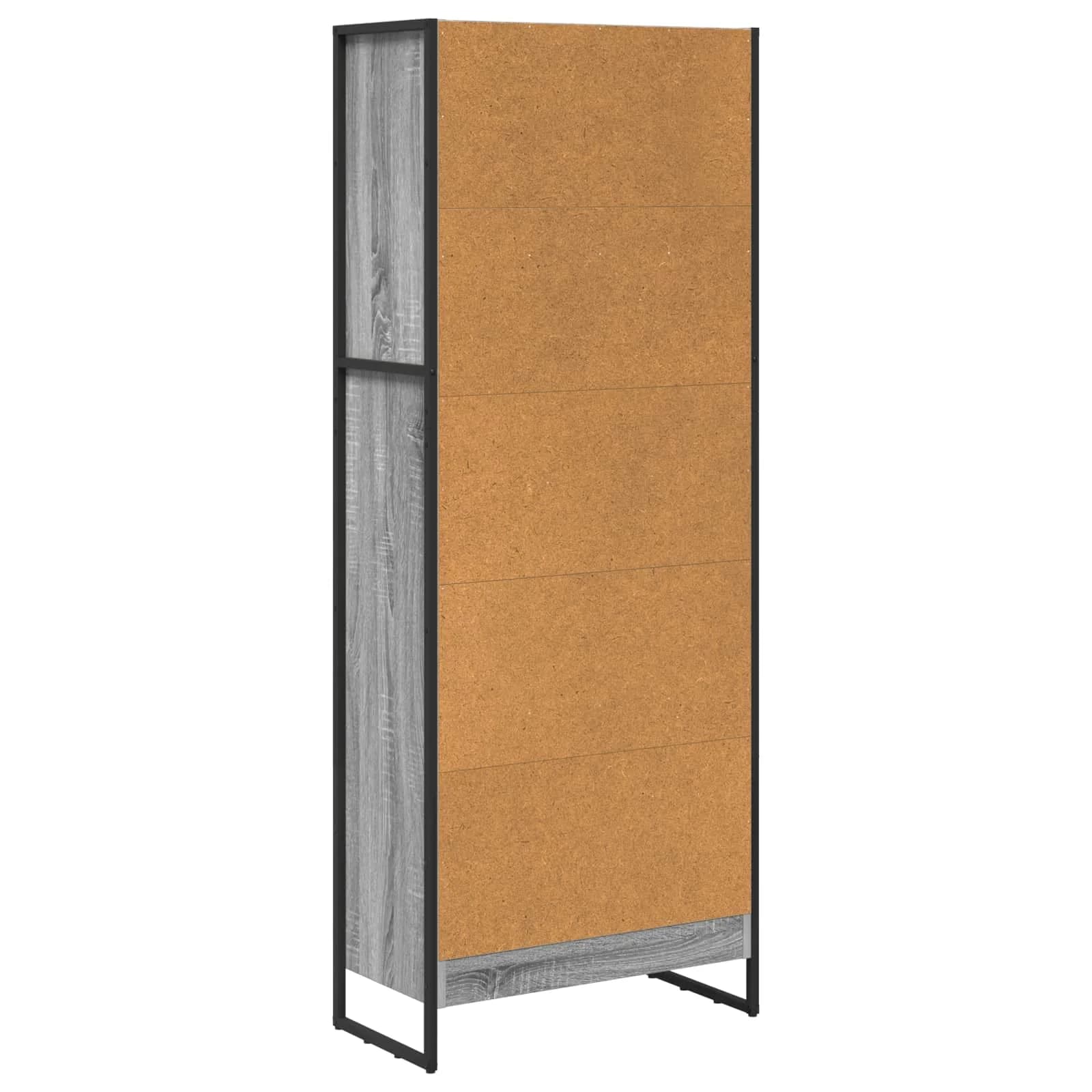 Knjigovni omar 60 x 30 x 155 cm Inženirski les Siva Sonoma - slika 7