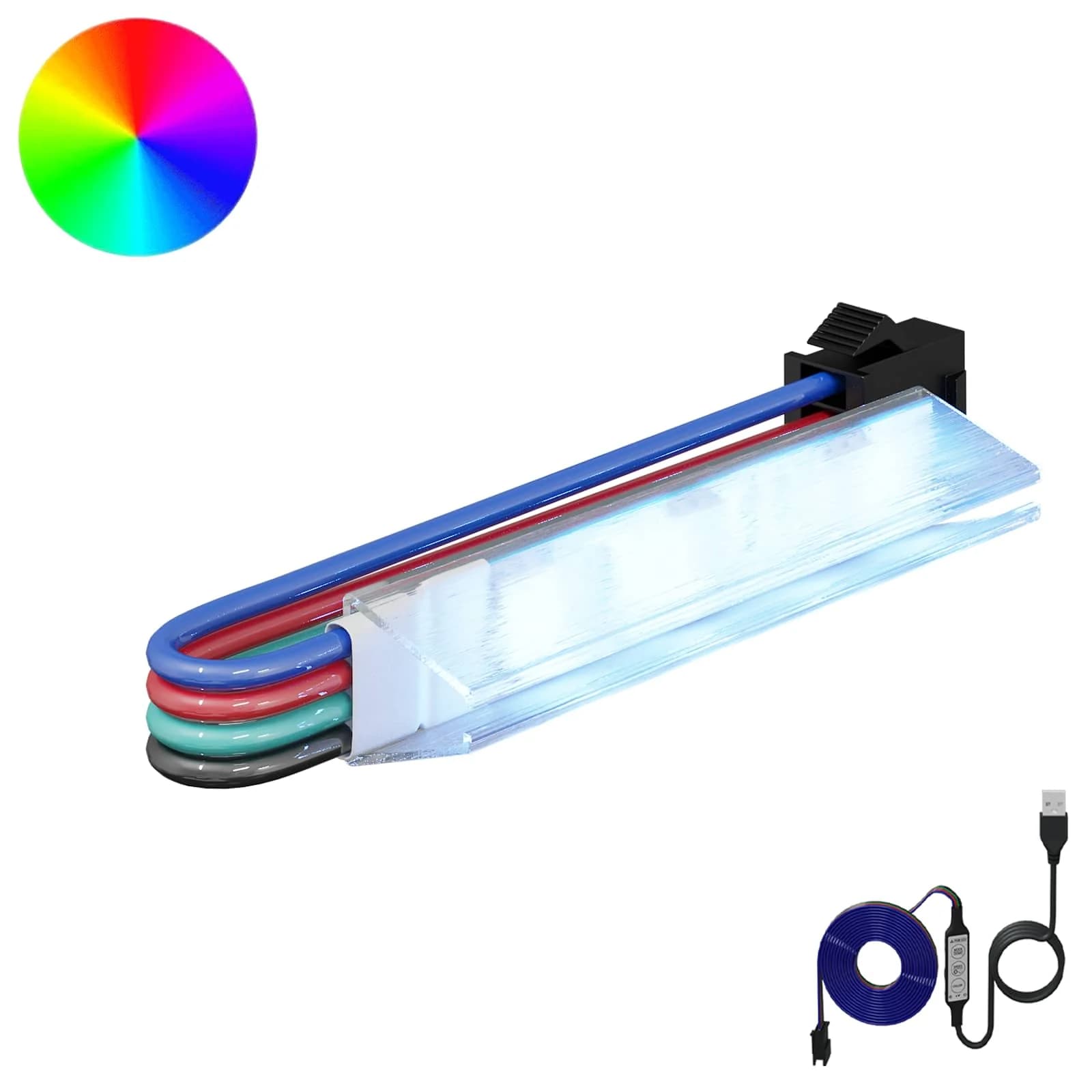 LED trak 12 kos Črna in bela Baker in plastika