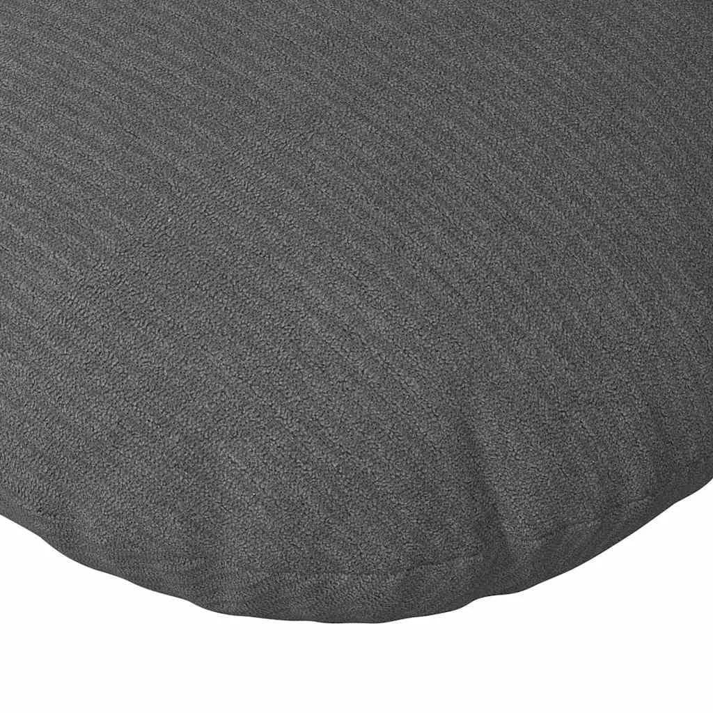 Sedežne blazine 2 kos Žametna tkanina Temno siva Ø 80 cm - slika 7