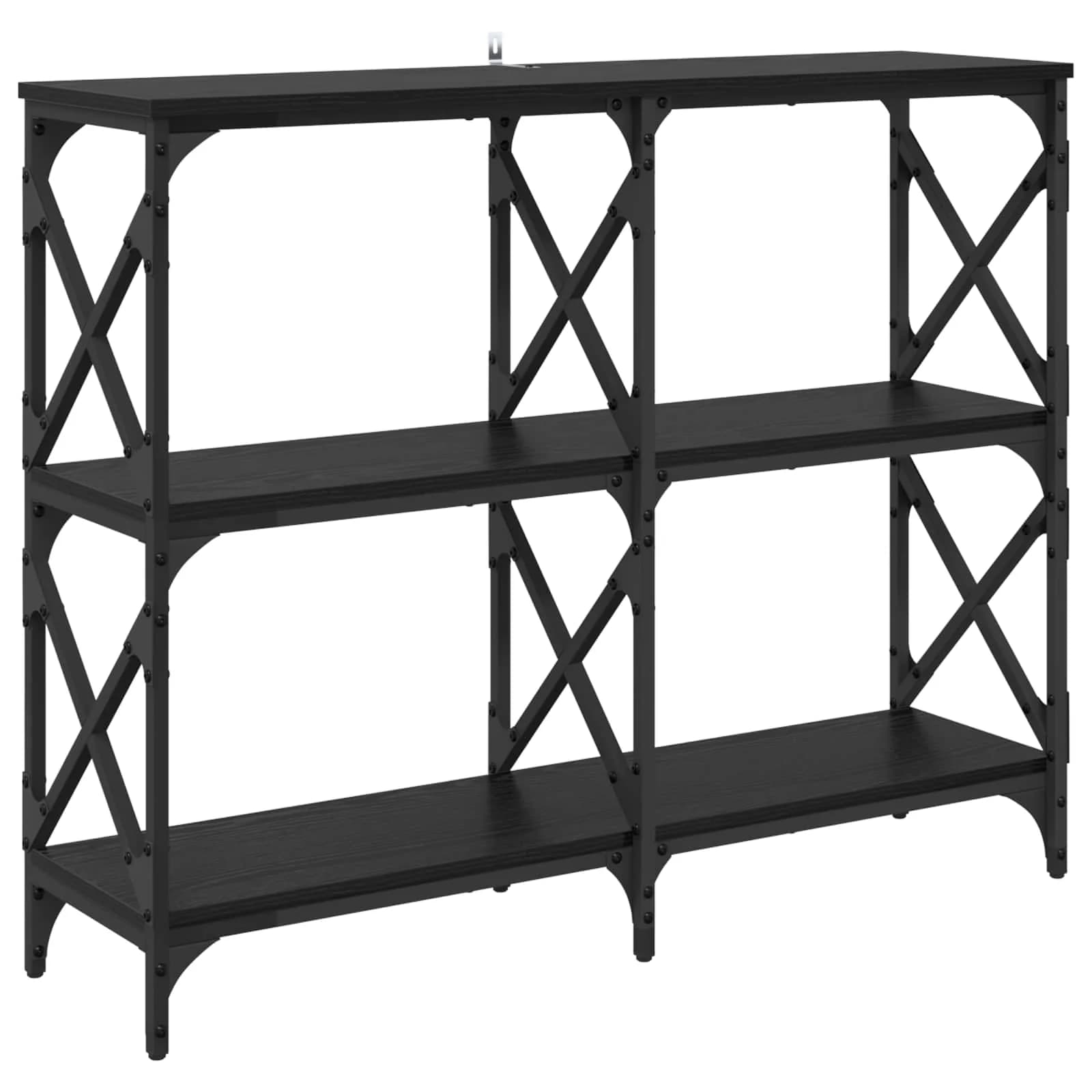 Konzolna miza Črna Orehovina 100 x 28 x 80,5 cm Inženirski les - slika 2