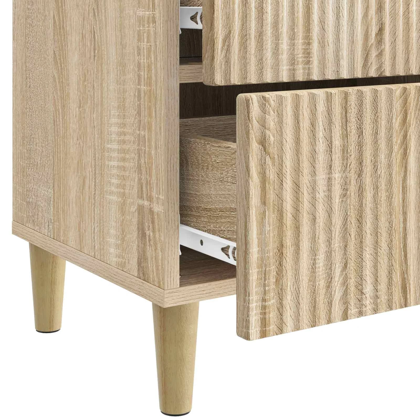 Nočna omarica Sonoma hrast 43 x 34,5 x 48 cm Inženirski les - slika 9