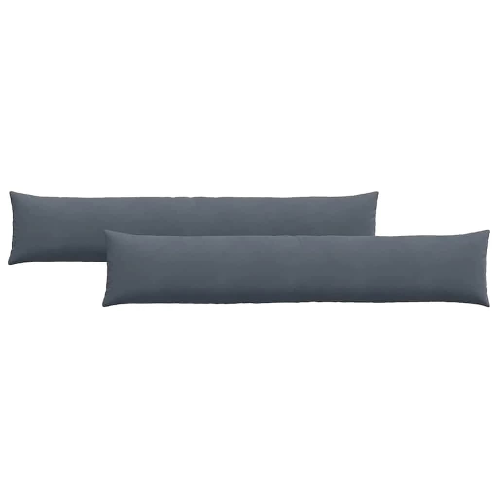 Blazine za kavč 2 pcs Temno siva 200 x 40 cm Žametna tkanina - slika 2