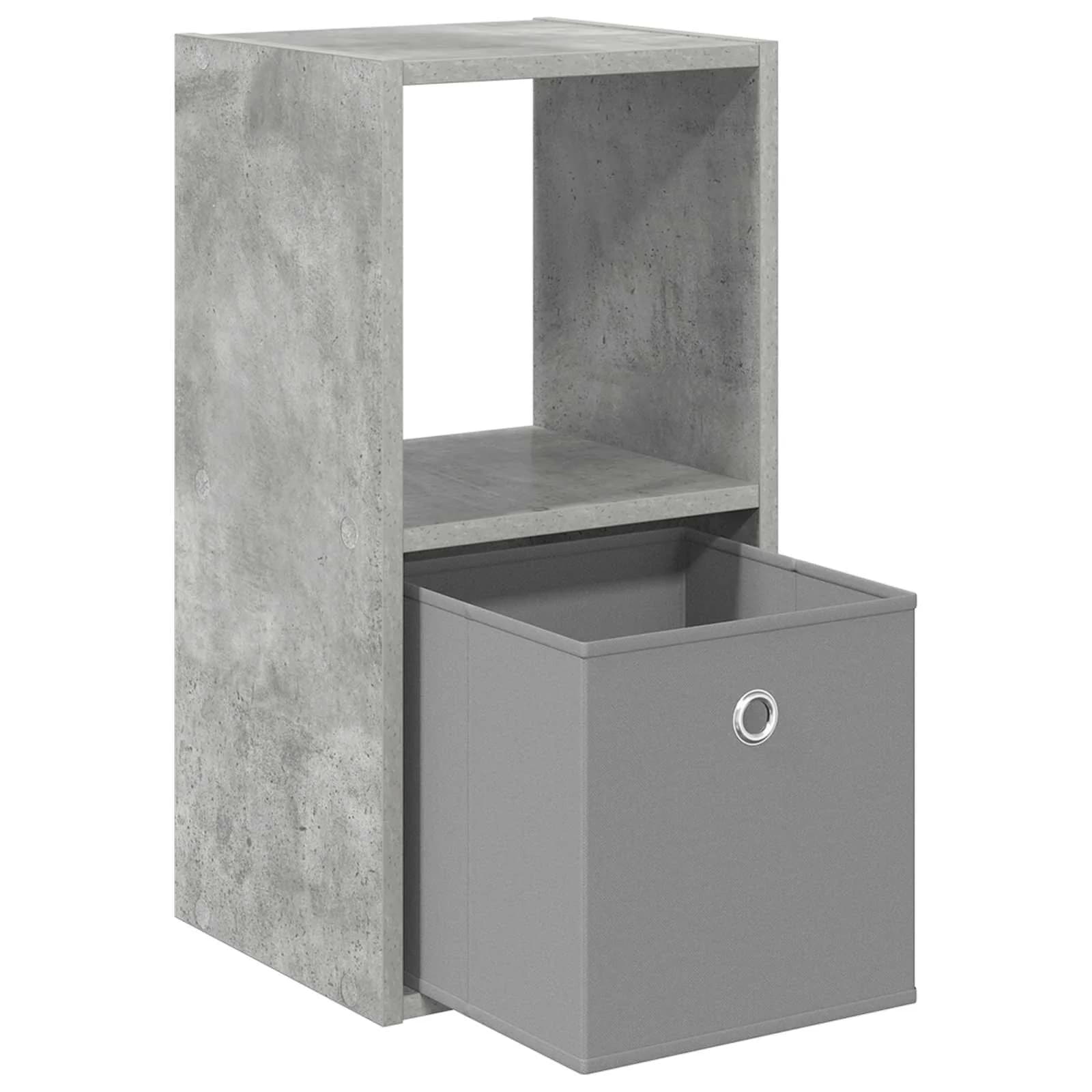 Nočna omarica Betonsko siva 30,5 x 27 x 59,5 cm Inženirski les - slika 5