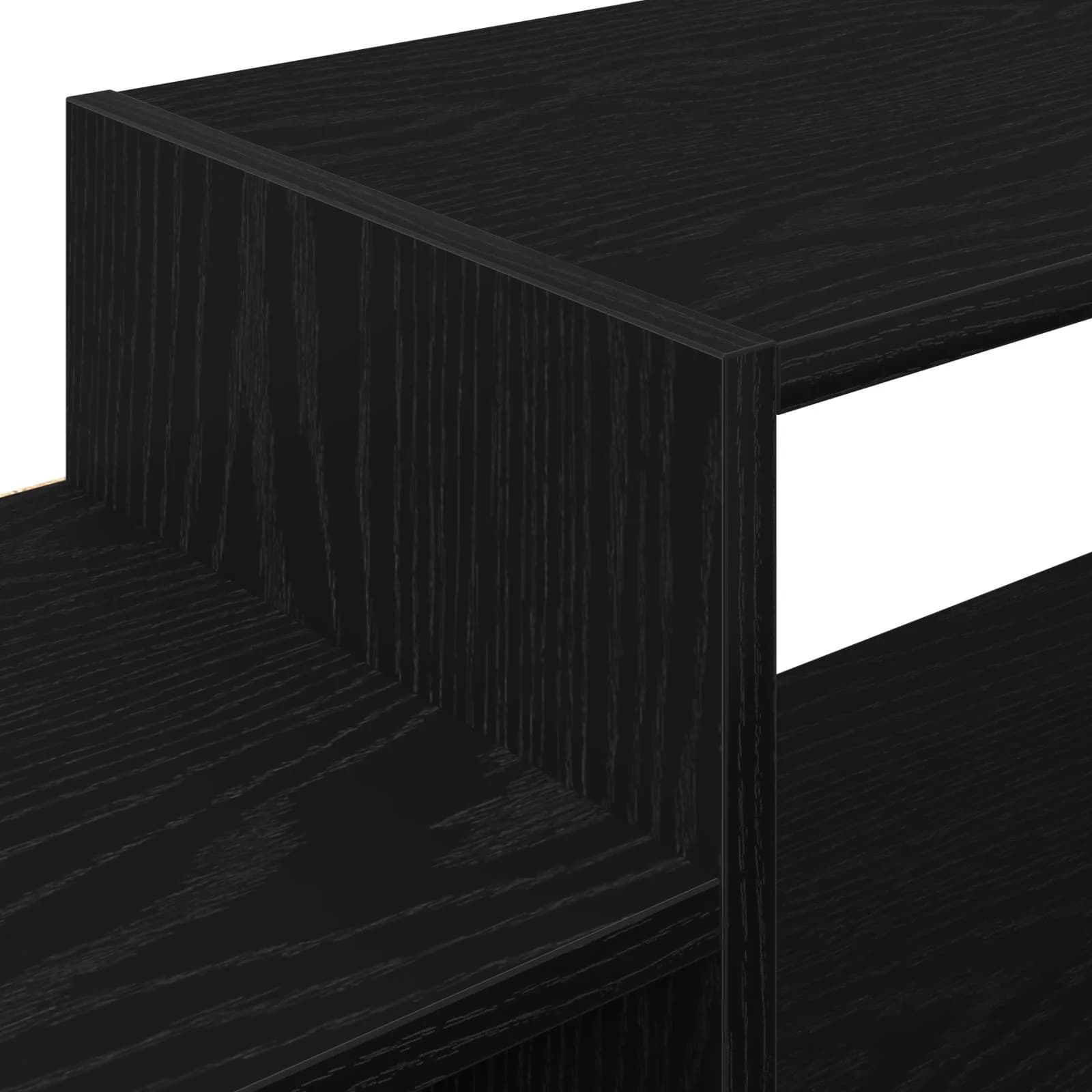 Stenska TV omarica Montaža za steno Črni hrast 140 x 28 x 21 cm - slika 8