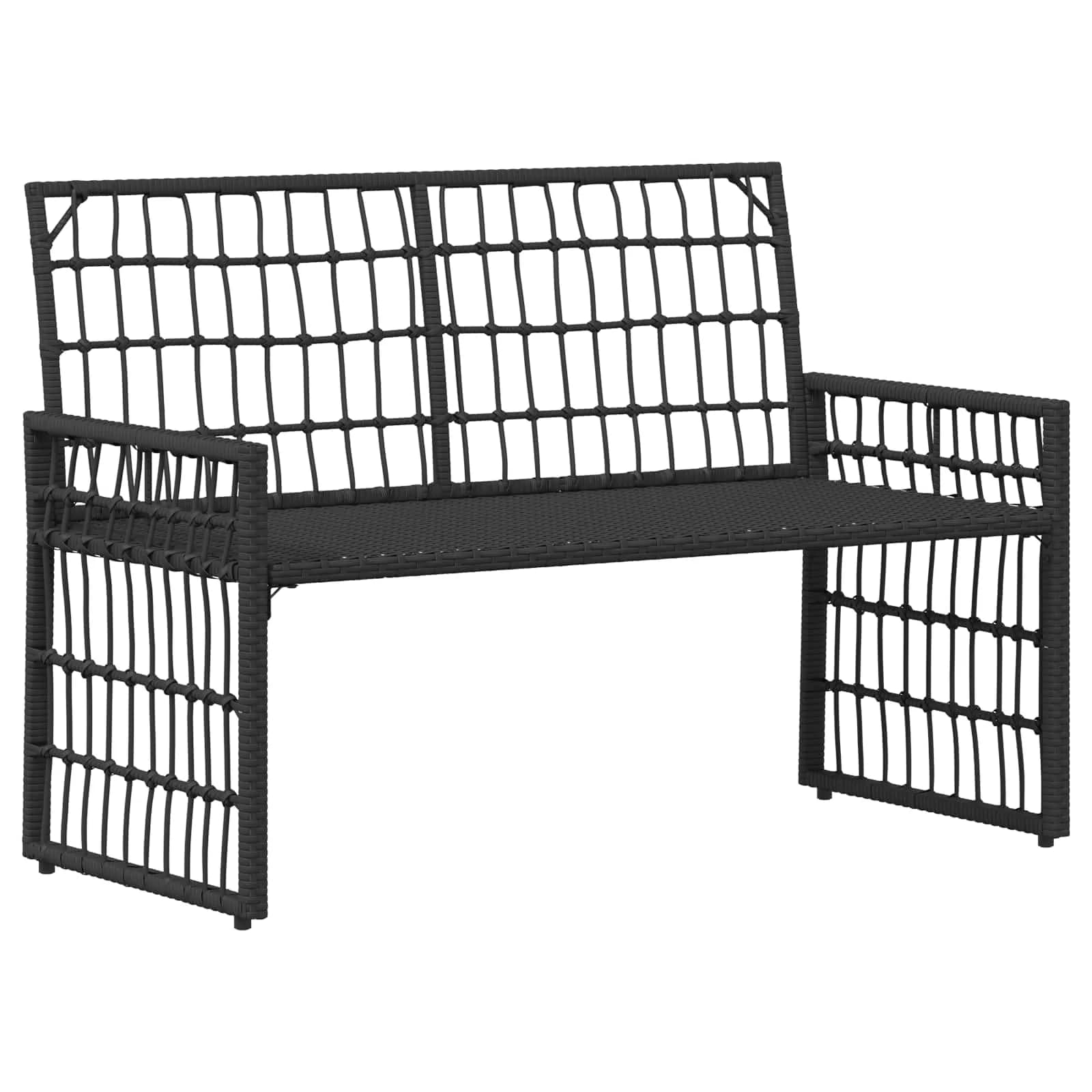 Zunanja klop Enobarvno Črna in Temno siva 116 x 55 x 82 cm - slika 4
