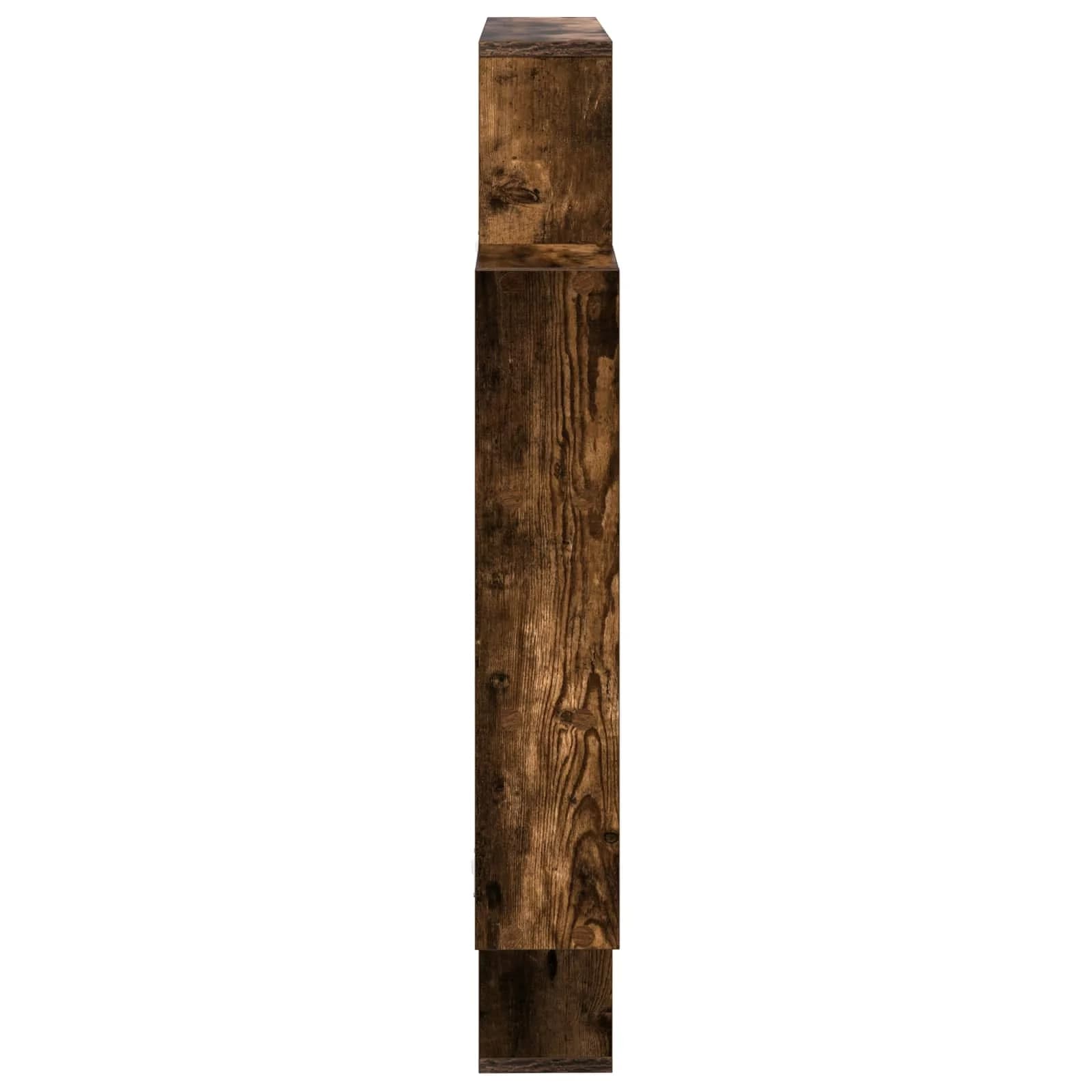 Stenska polica Dimljen hrast 100 x 13 x 100 cm Inženirski les - slika 5