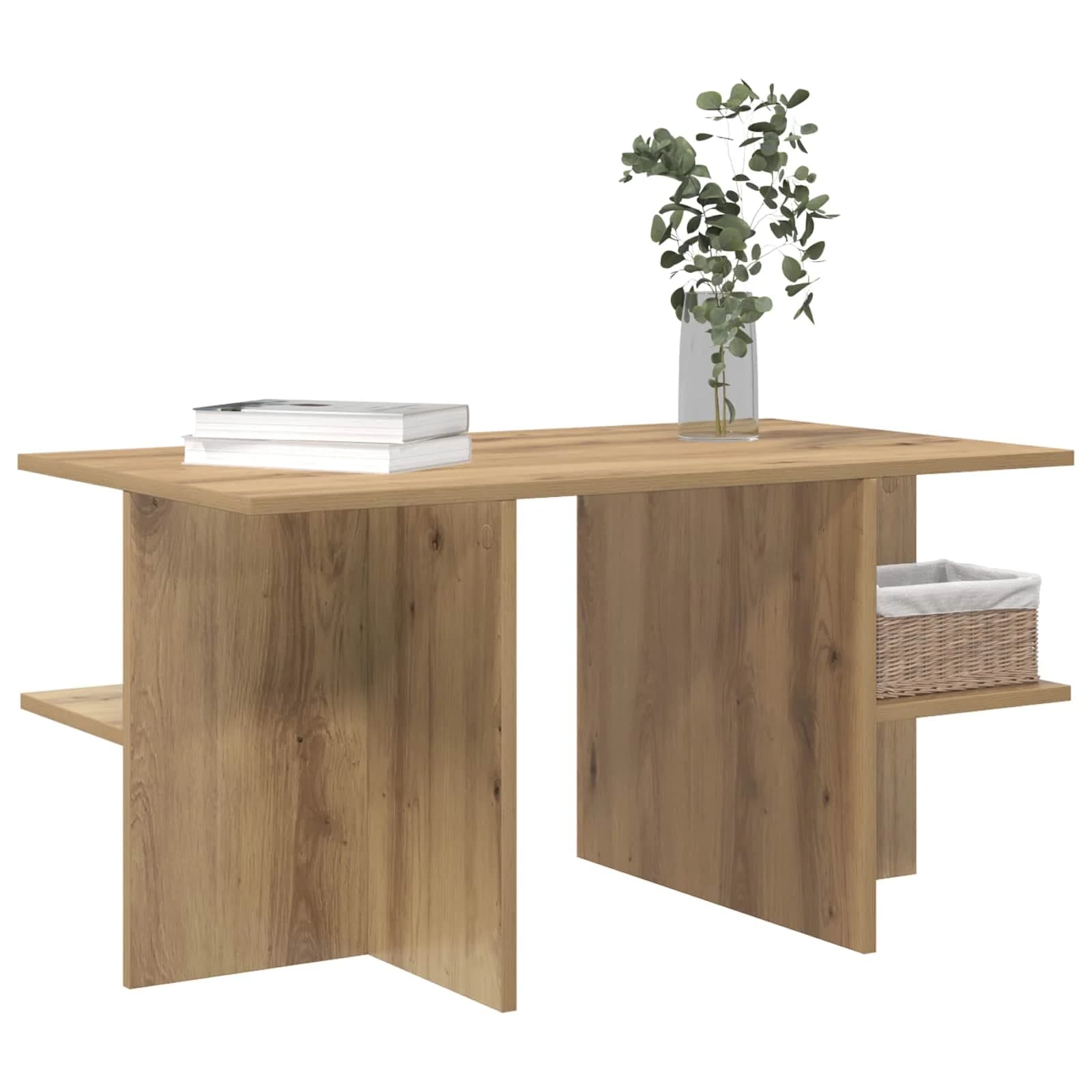 Klubska miza Artisan hrast 87 x 50 x 45 cm Konstruirano leseno - slika 3