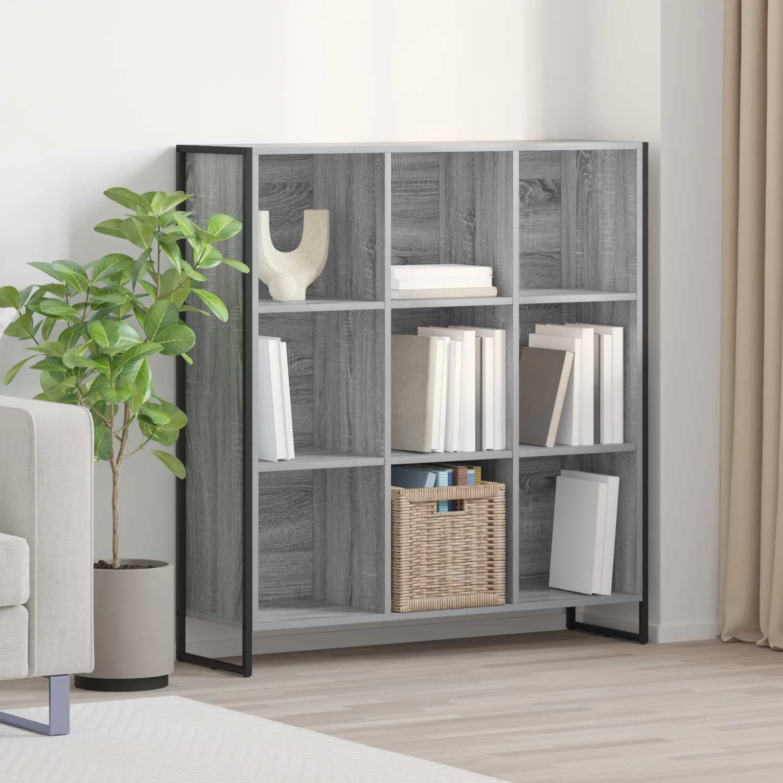 Knjigovni omar 99,5 x 30 x 108,5 cm Inženirski les Siva Sonoma