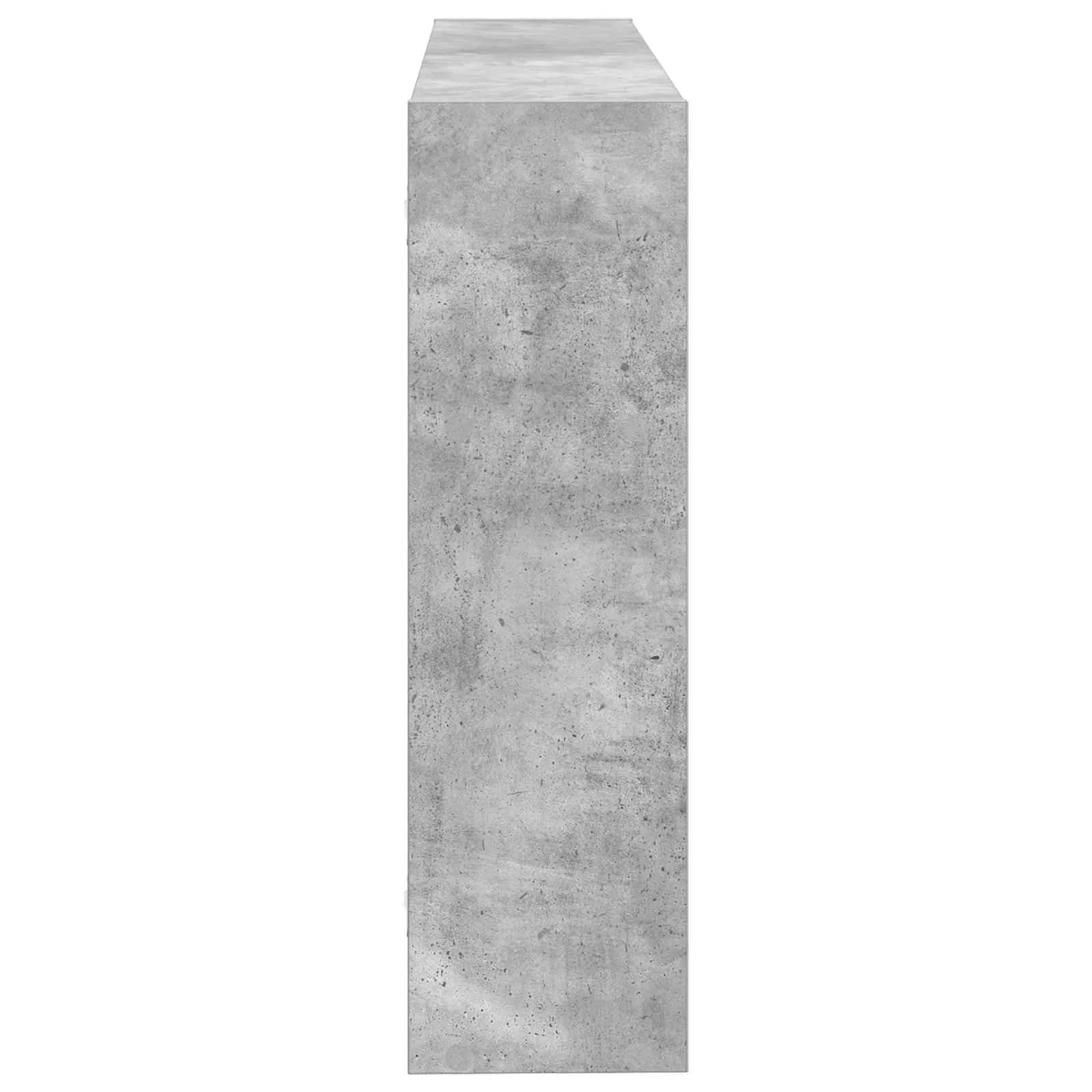 Stenska polica Montaža za steno Betonsko siva 95 x 20 x 69,5 cm - slika 5