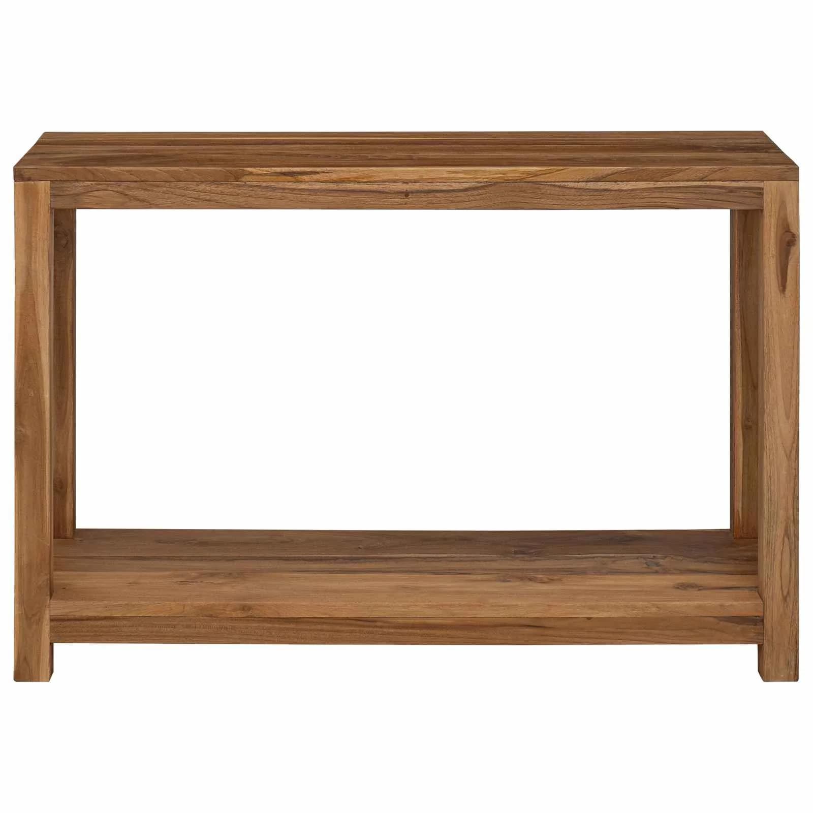 Konzolna miza Naravna 110 x 35 x 75 cm Trden tikov les - slika 2
