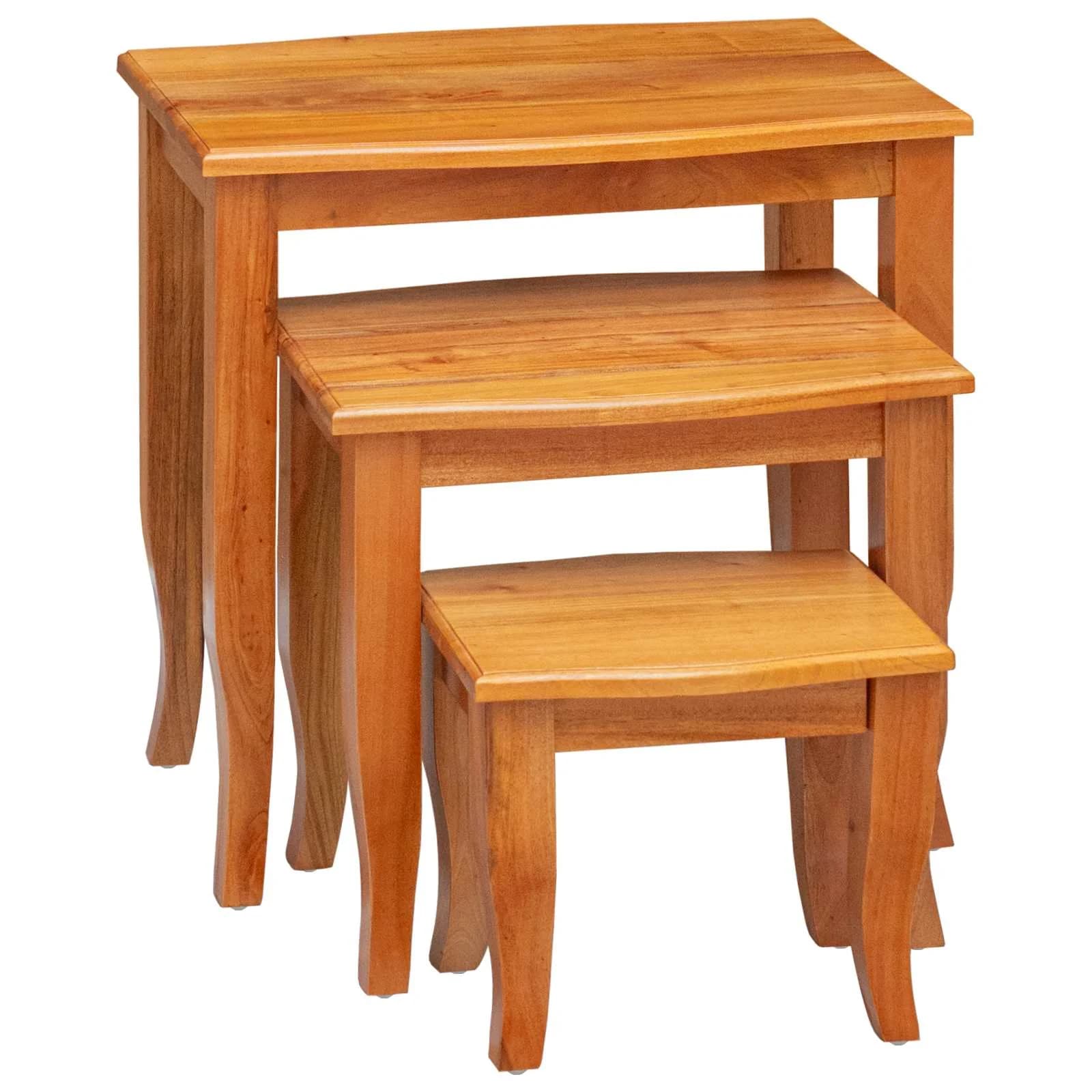 Nesting stranske mize 3 kos Naravna 60 x 45 x 60,5 cm - slika 4