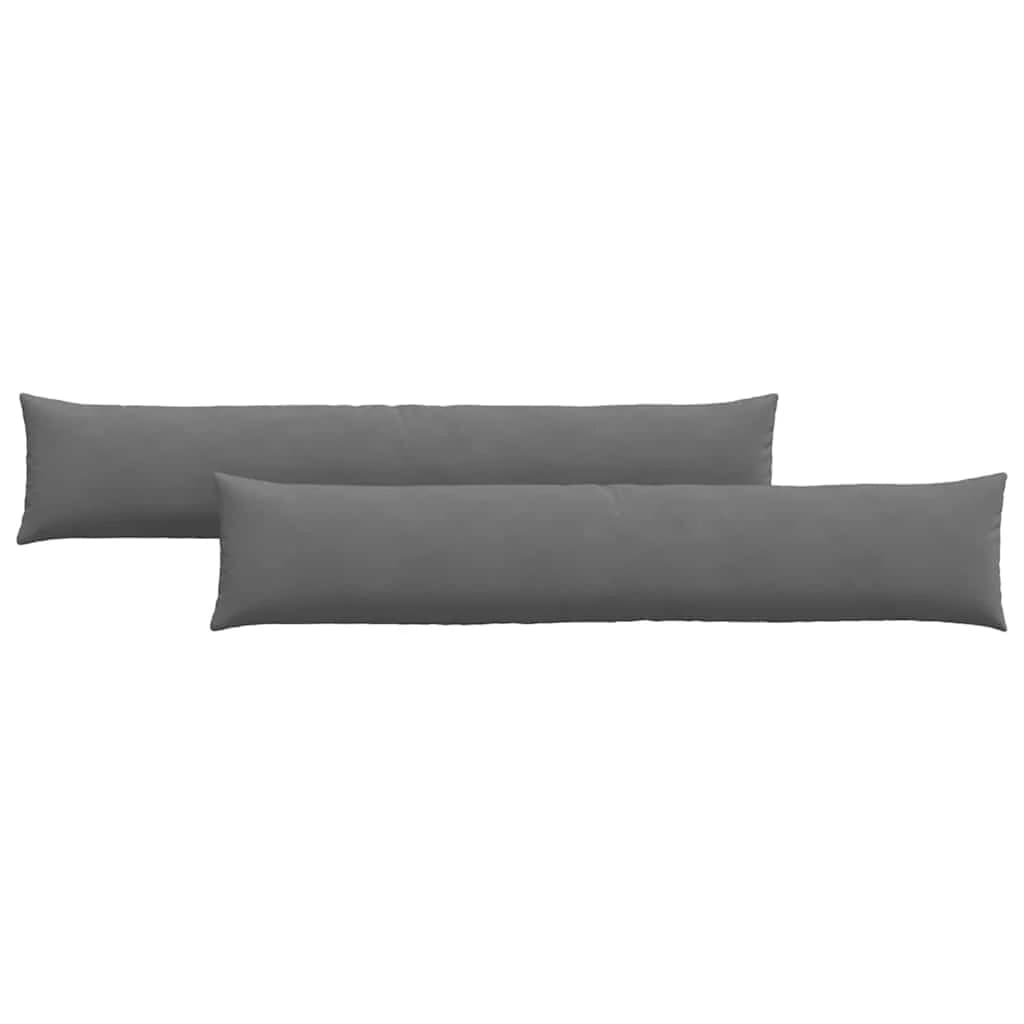 Blazine za kavč 2 pcs Temno siva 200 x 40 cm blago - slika 2
