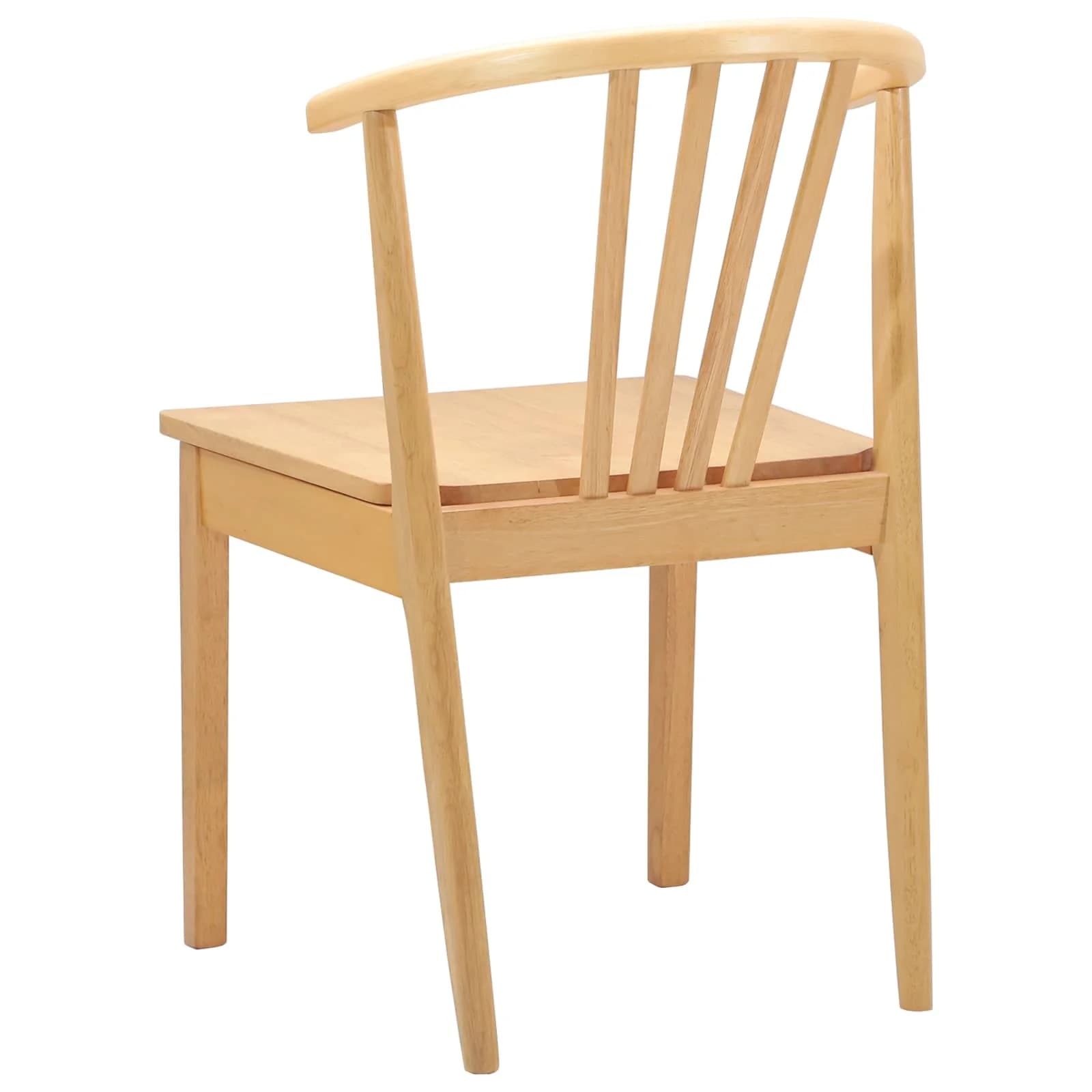 Jedilni stol 2 kos Trda guma Naravna 51 x 61 x 80,5 cm - slika 7