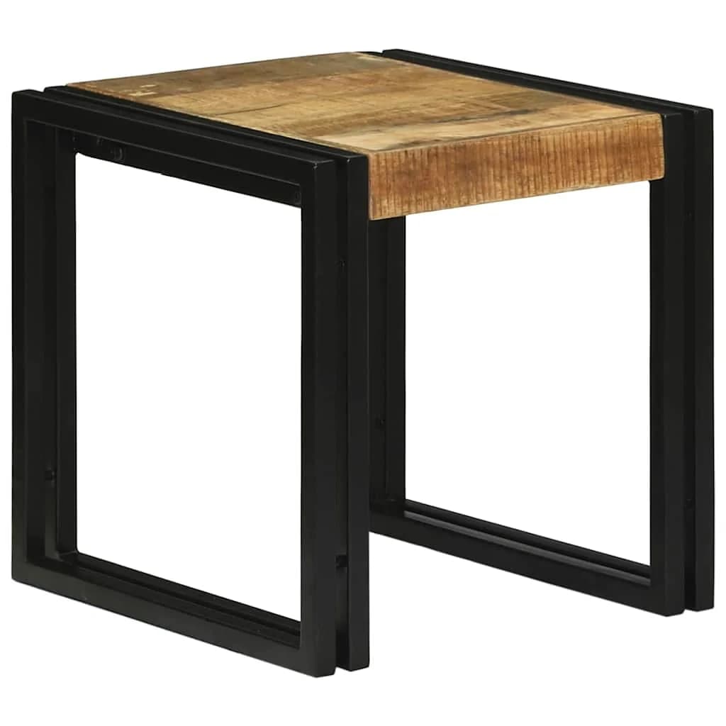 Nesting miza 3 kos Rjava in črna 50 x 40 x 45 cm - slika 3