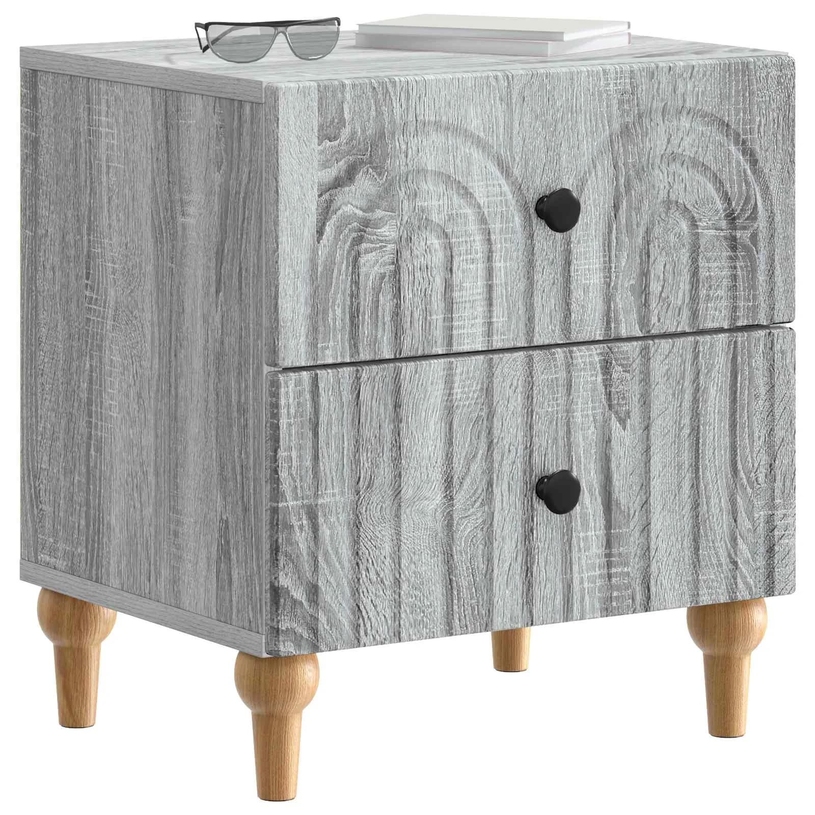 Nočna omarica 2 kos Siva Sonoma 43 x 34,5 x 48 cm - slika 3
