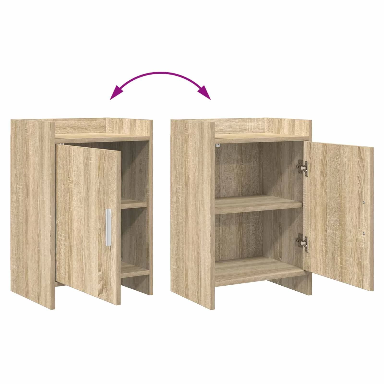 Posteljne mize 2 kos Sonoma hrast 40 x 30 x 60 cm - slika 7