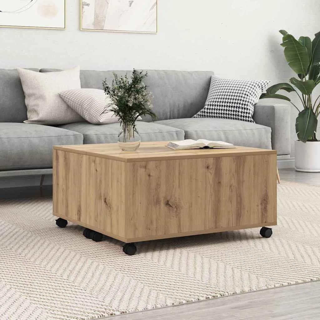 Klubska miza Umetni hrast 75 x 75 x 38 cm Inženirski les