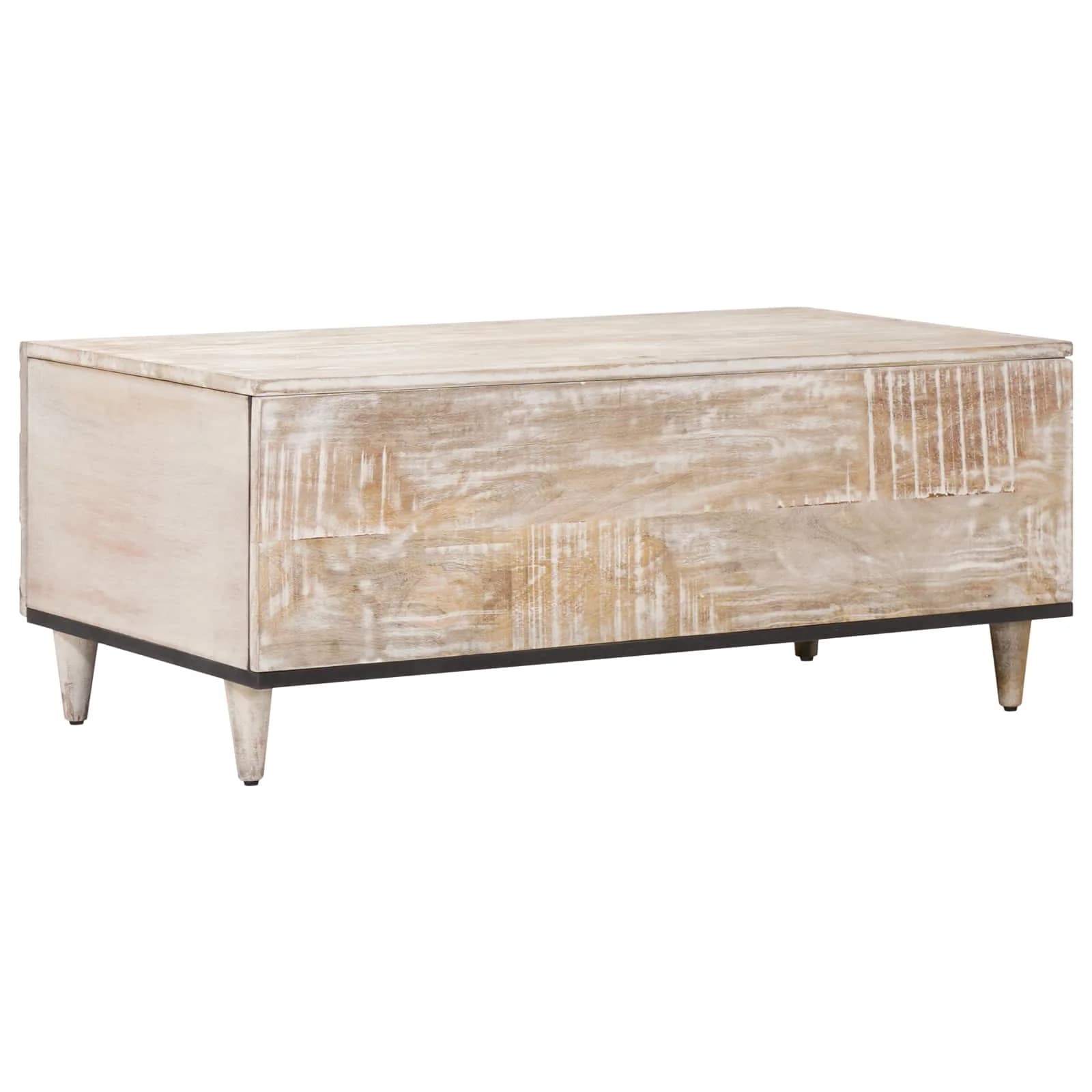 Klubska miza Bela 100 x 54 x 40 cm Masiven les manga - slika 5