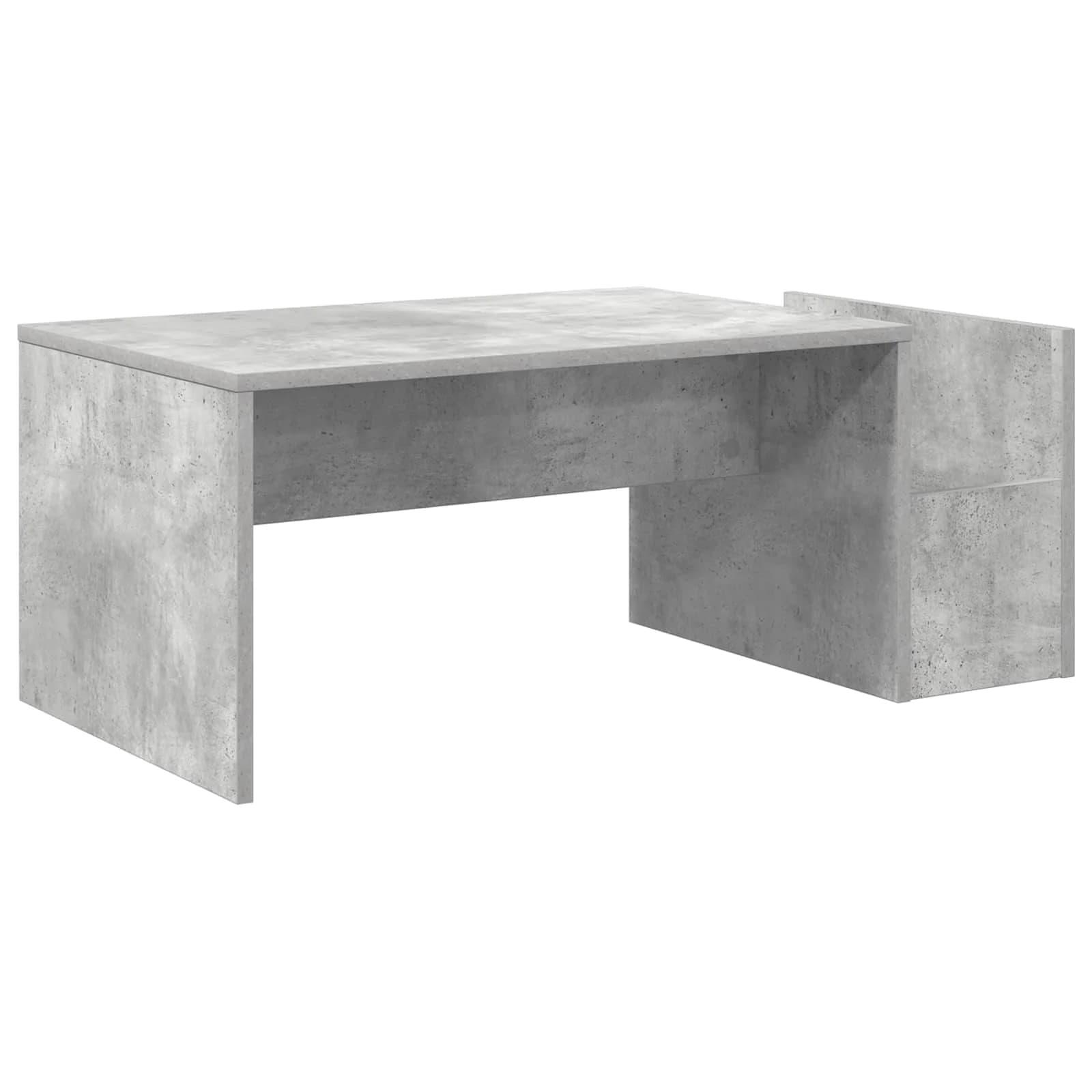 Klubska miza Betonsko siva 90 x 45 x 35 cm Inženirski les - slika 7