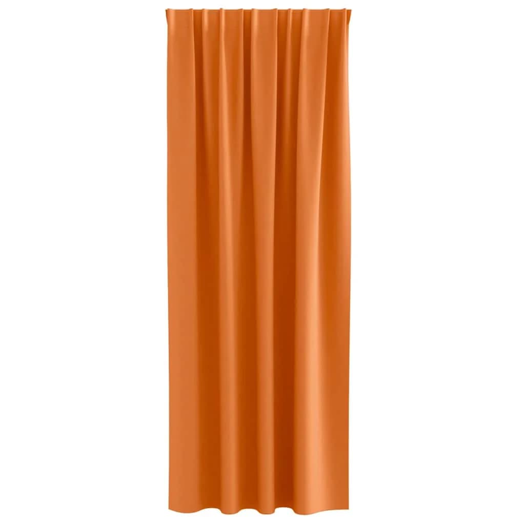 Zavese za zatemnitev z obroči 2 kos Svetlo oranžna 260 x 140 cm - slika 4