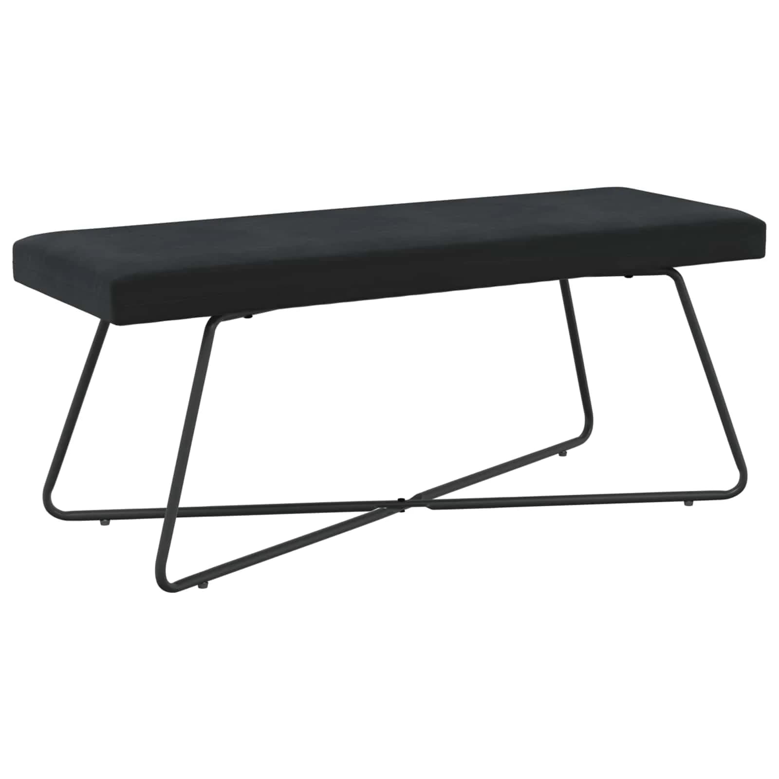 klop Črna 110 x 40 x 45 cm Žamet - slika 2