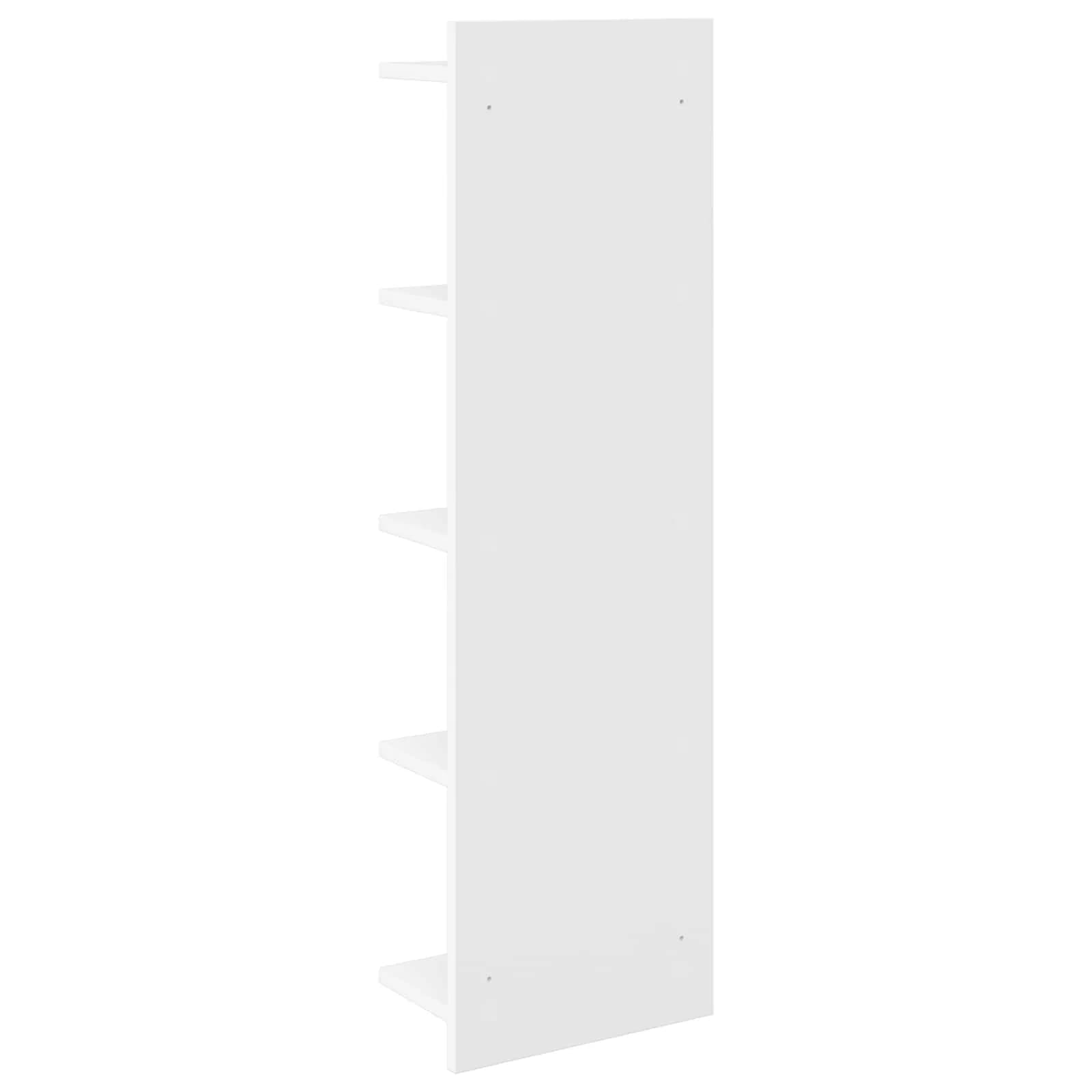 Stenska polica 2 kos Bela 30 x 15 x 100 cm Inženirski les - slika 6