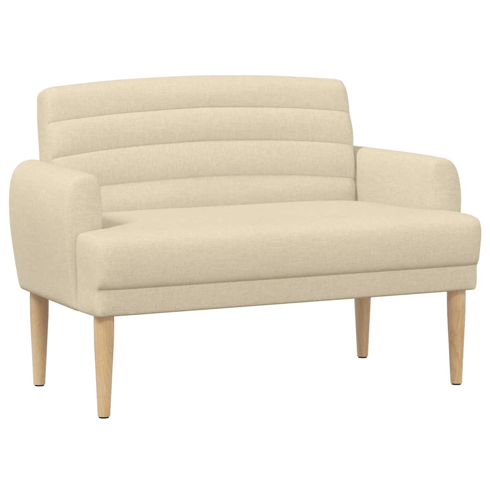 Dvojnica s gumbi Krem 116 x 67 x 80 cm Blago - slika 2