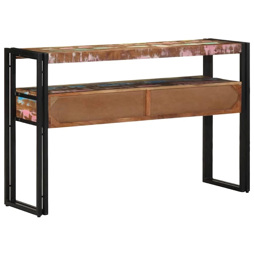 Konzolna miza večbarvno 120 x 33 x 75 cm Trdna obnovljena les - slika 7