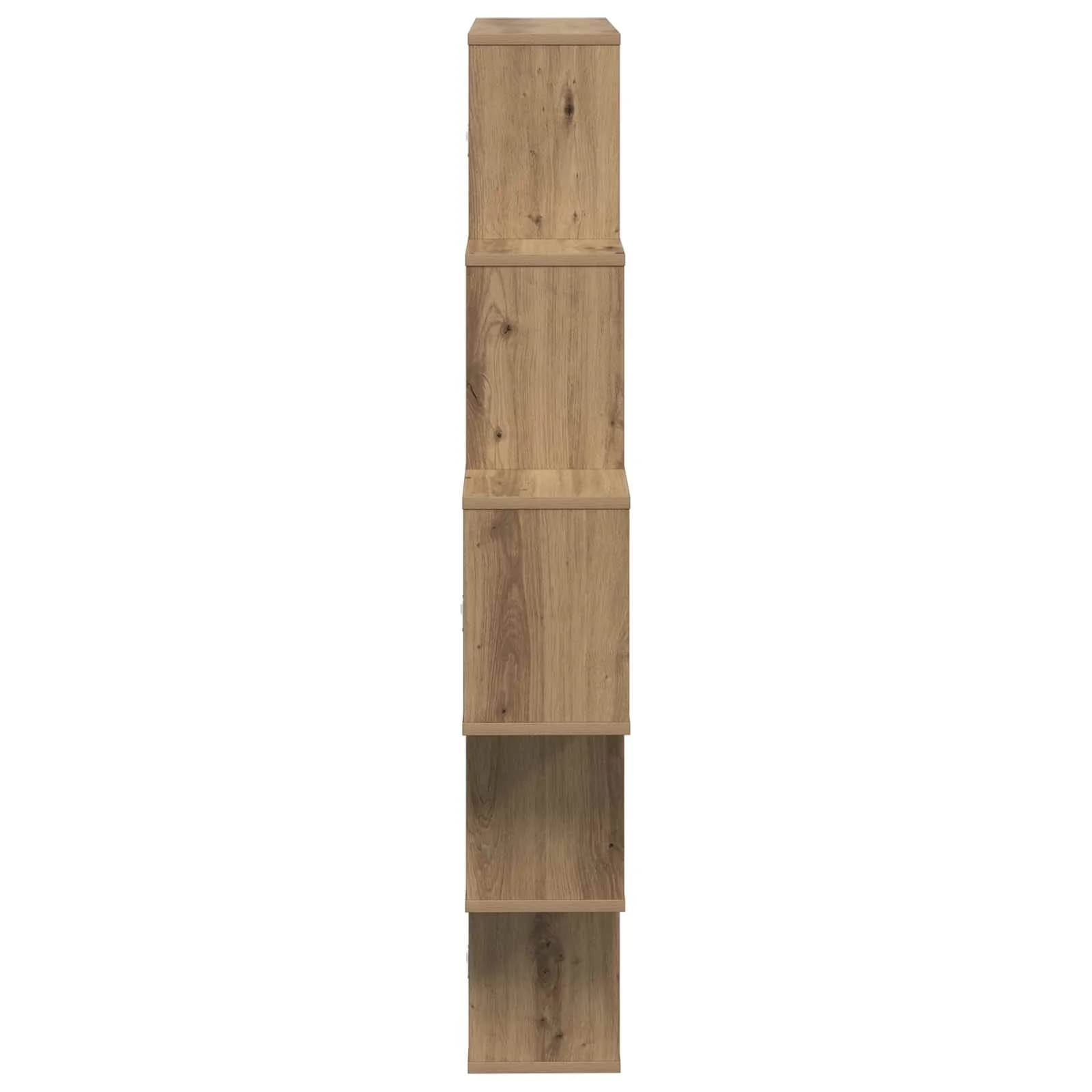 Stenska polica Artisan hrast 120 x 20 x 136 cm Inženirski les - slika 5