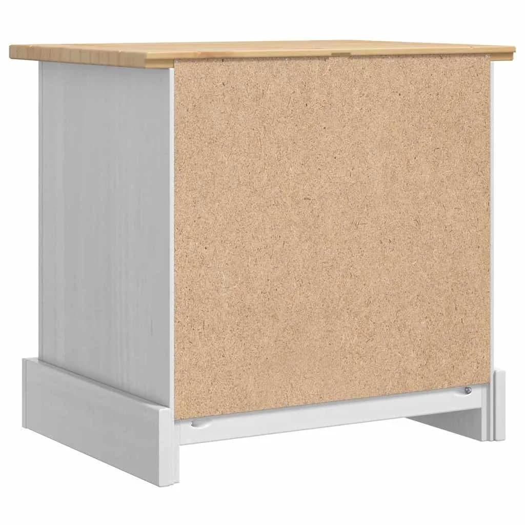 Nočna omarica Corona Bela 53 x 39 x 47 cm Masivno borovo les - slika 8