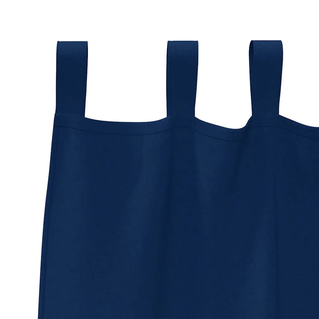 Zavese za zatemnitev z obroči 2 kos Temno modra 245 x 140 cm - slika 5