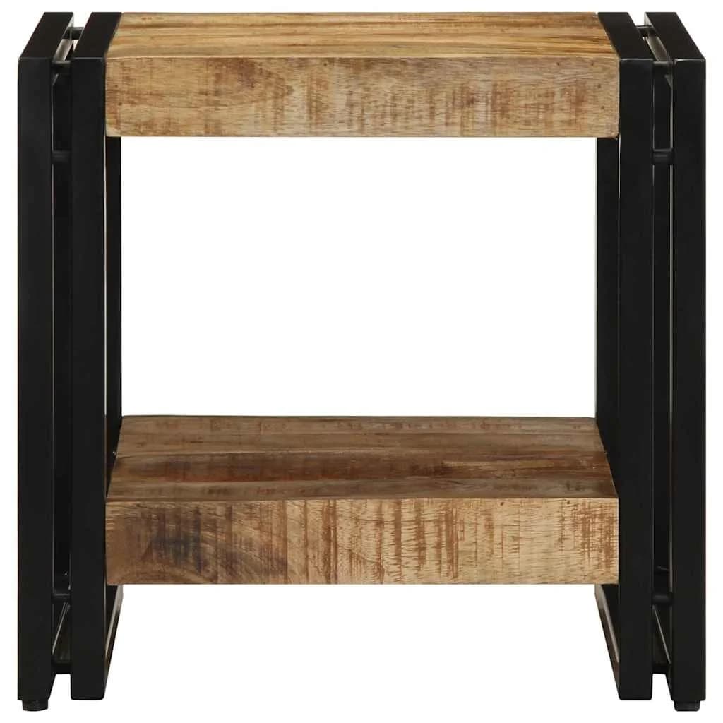 Klubska miza Rjava 40 x 40 x 38 cm Masiven les manga - slika 4