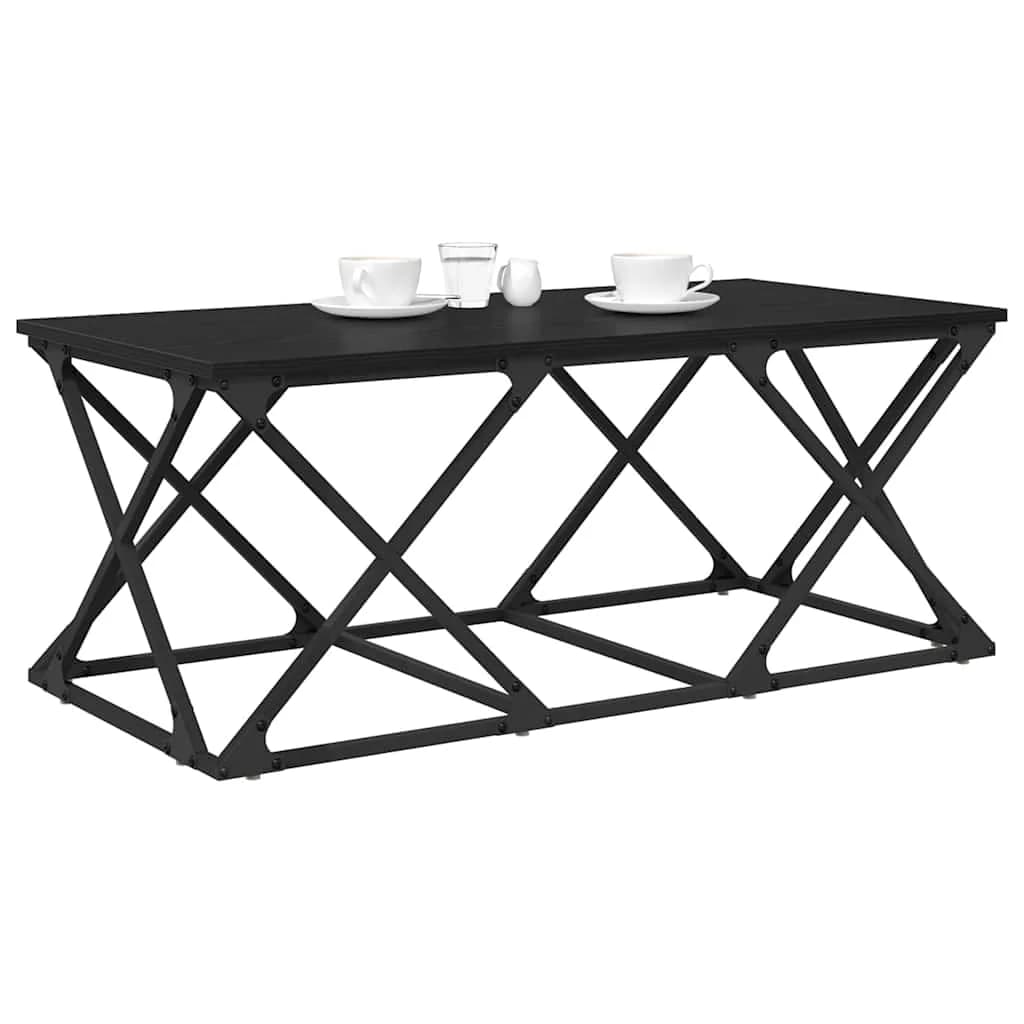 Klubska miza Črna Orehovina 100 x 49 x 40 cm Inženirski les - slika 3