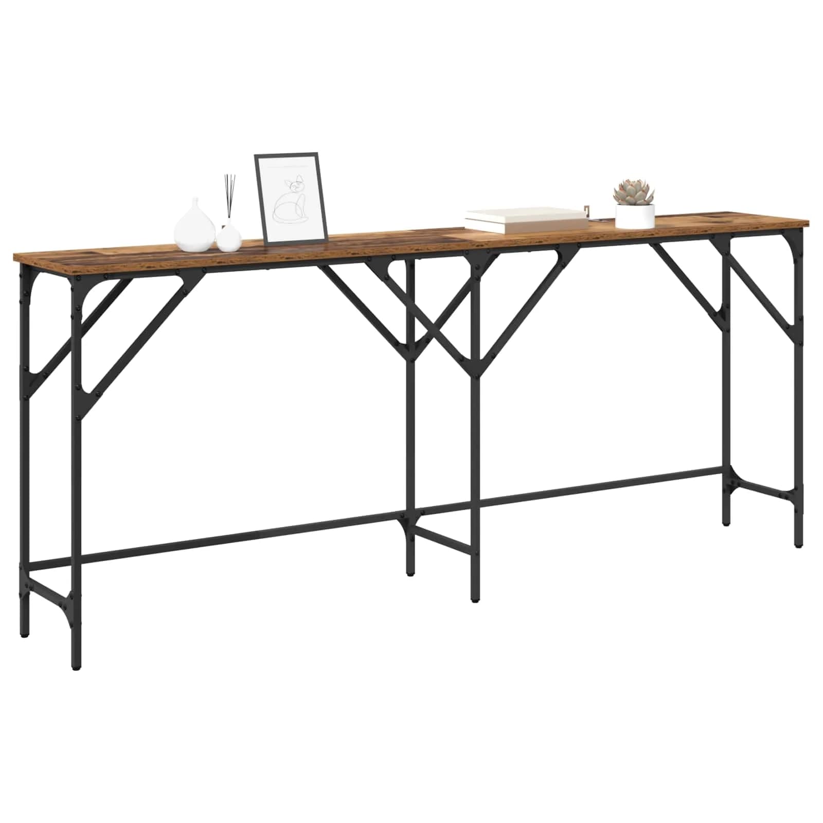 Konzolna miza Star les 180 x 30 x 75 cm Inženirski les - slika 3