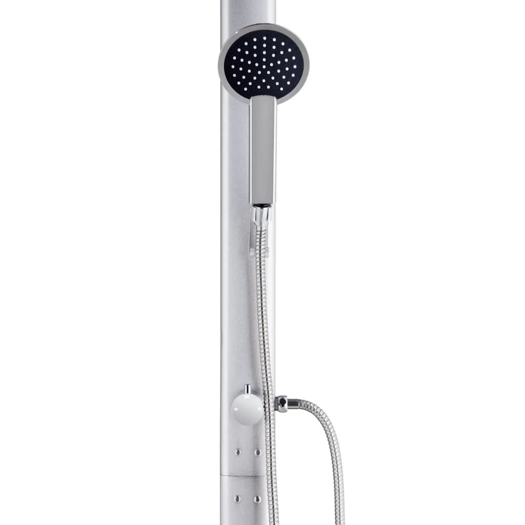 Vrtni tuš s sivim podstavkom 220 cm aluminij - slika 8