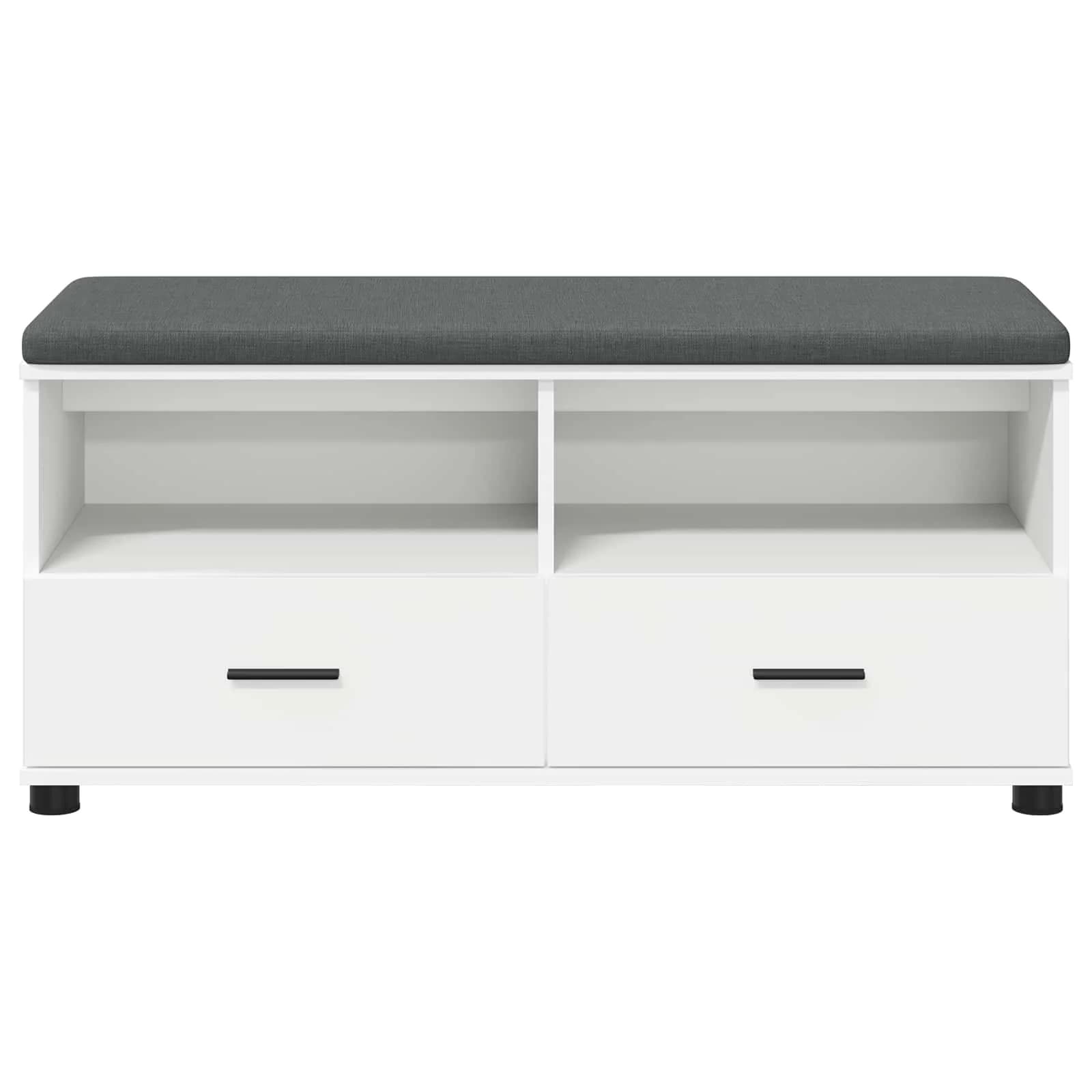 Haldna klop Bela 100 x 38 x 46 cm Oblikovan Les in Tkanina - slika 6