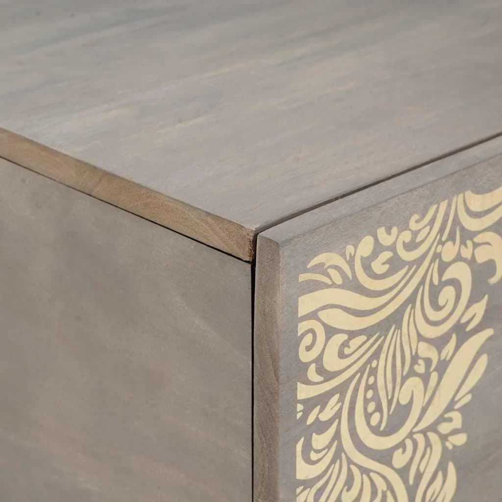 Klubska miza Siva 100 x 54 x 40 cm Masiven les manga - slika 6