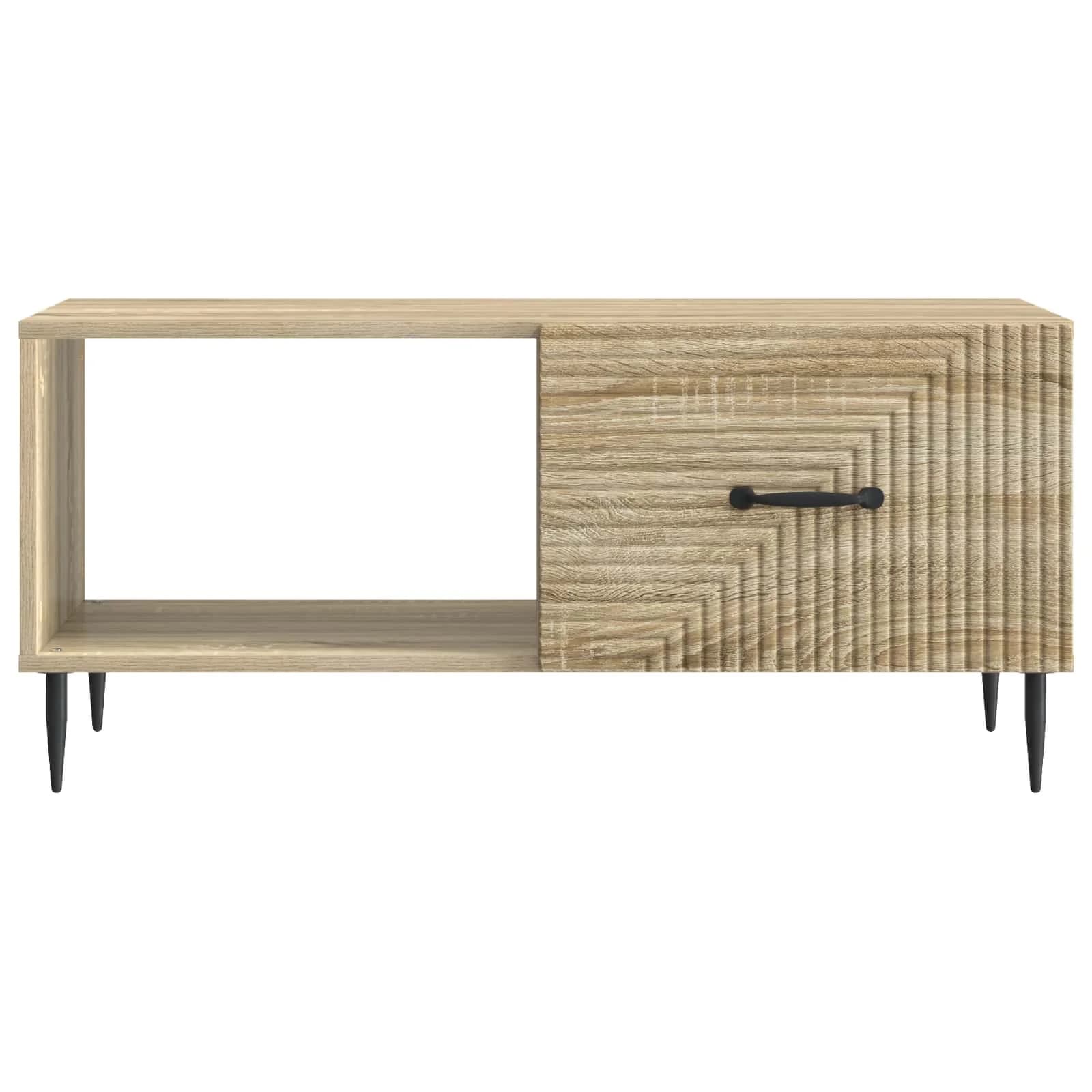 Klubska miza Sonoma hrast 90 x 50 x 40 cm Inženirski les - slika 5