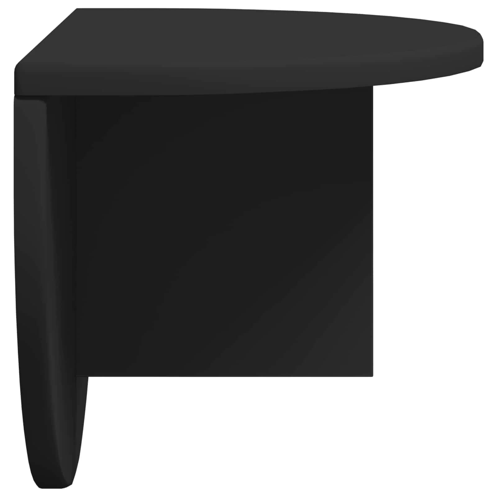 Stenska polica Montaža za steno Črna 48 x 24 x 24 cm - slika 6