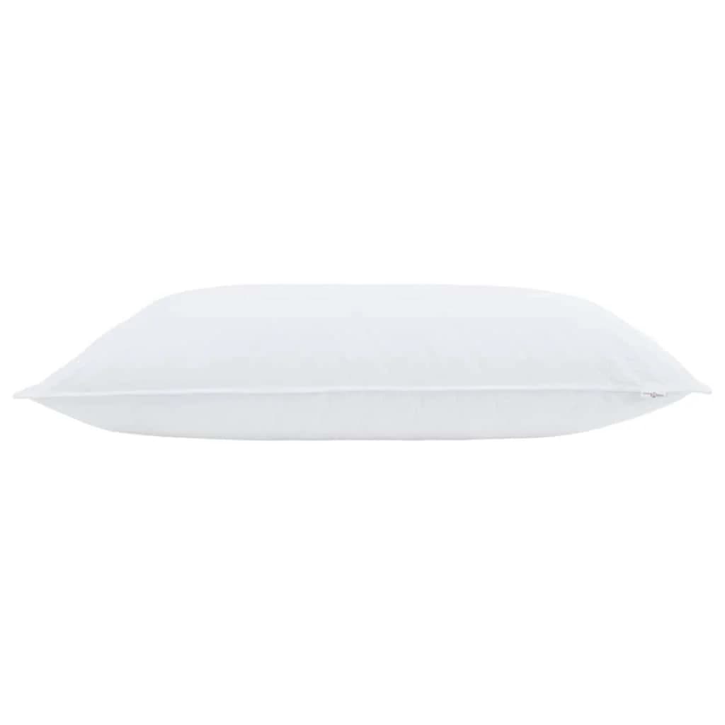 Vzglavnik 2 kos 40 x 80 cm Bombaž Bela - slika 5