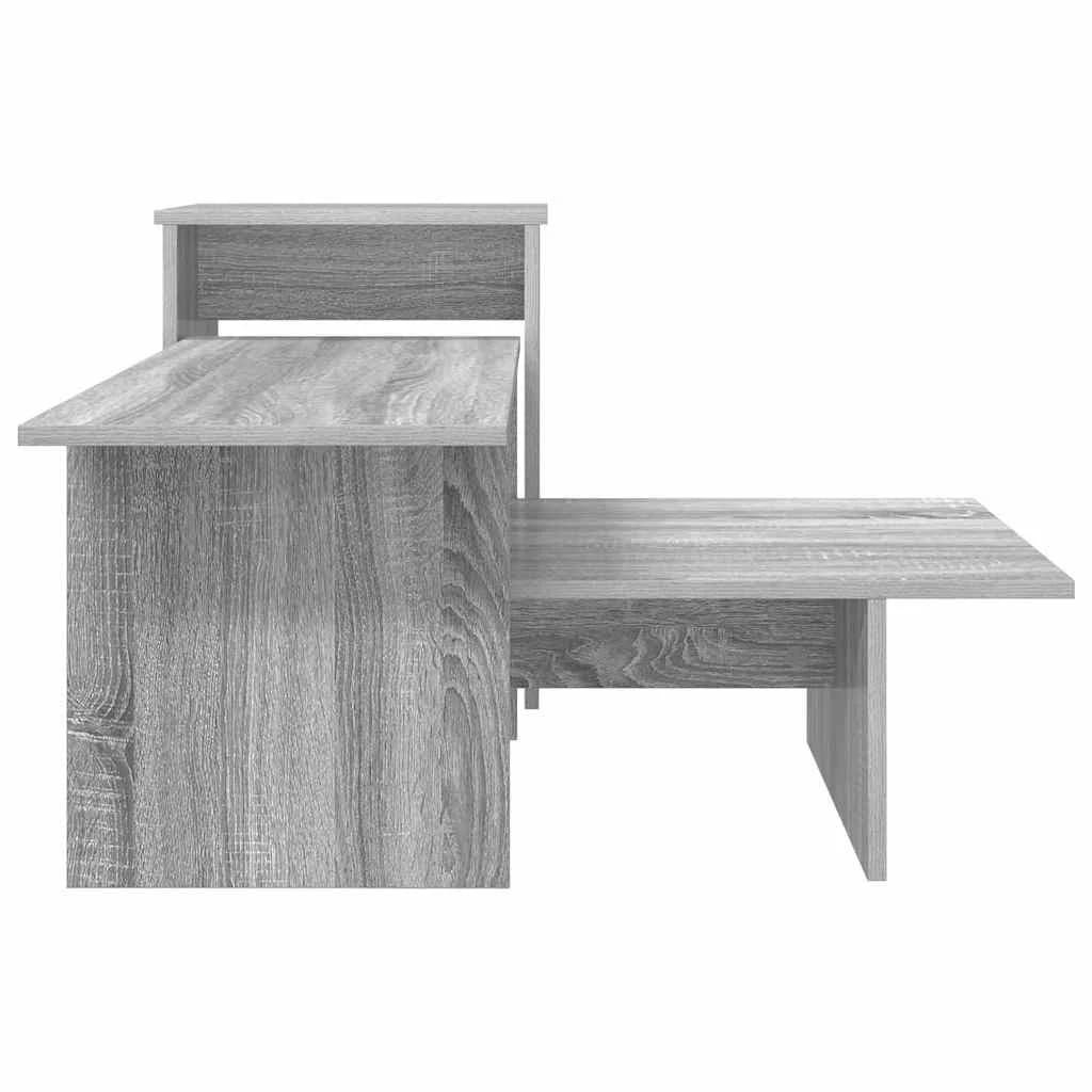 Konzolna miza Siva Sonoma 91,5 x 35 x 38,5 cm Inženirski les - slika 6