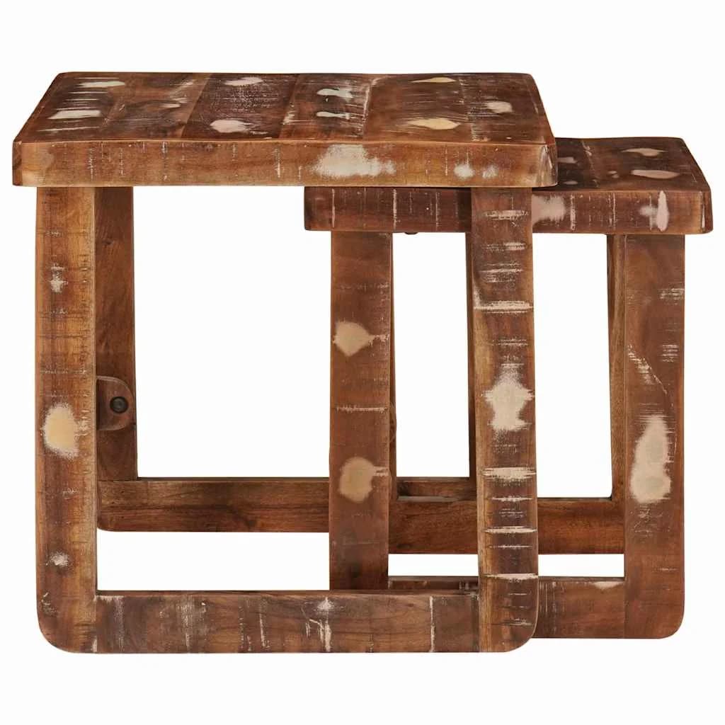 Gnezditvene mize 2 kos Rjava 46 x 46 x 45 cm - slika 5