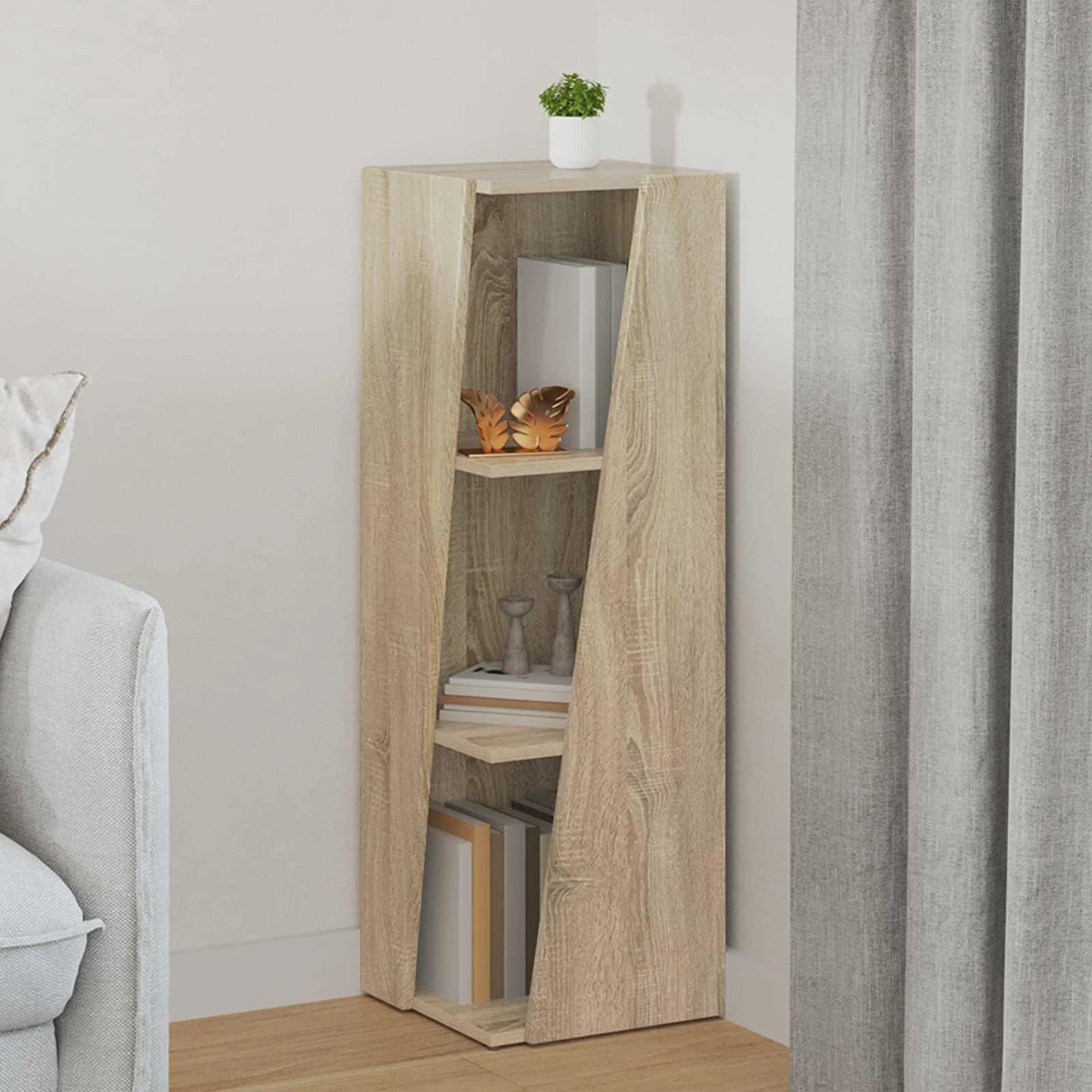 Stranski polic 33 x 32 x 100,5 cm Inženirski les Sonoma hrast