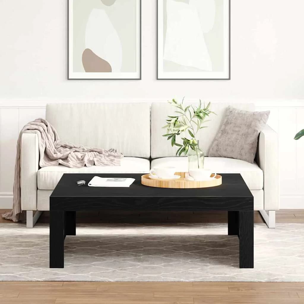 Klubska miza Črna Orehovina 100 x 100 x 35 cm Inženirski les - slika 4