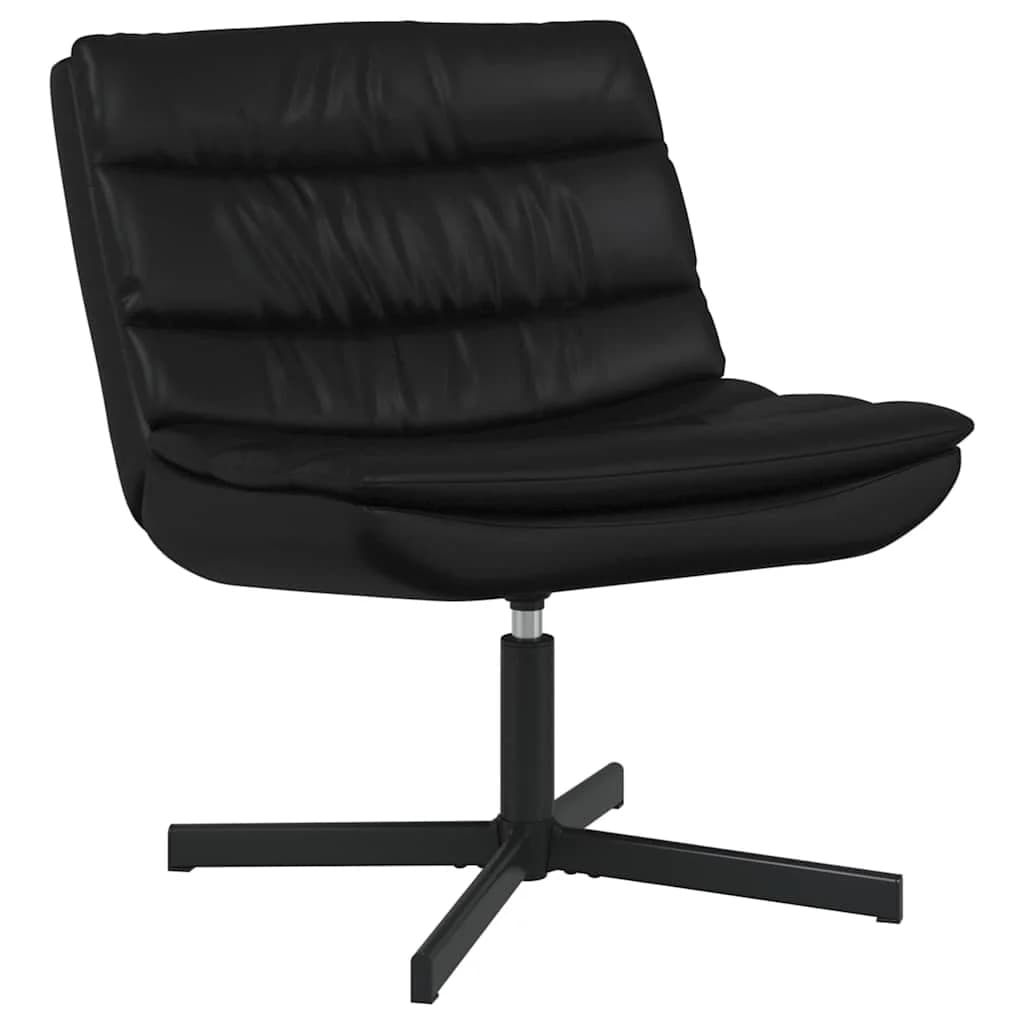 Vrtljiv stol Črna 63 x 75 x 76 cm Umetno usnje - slika 2