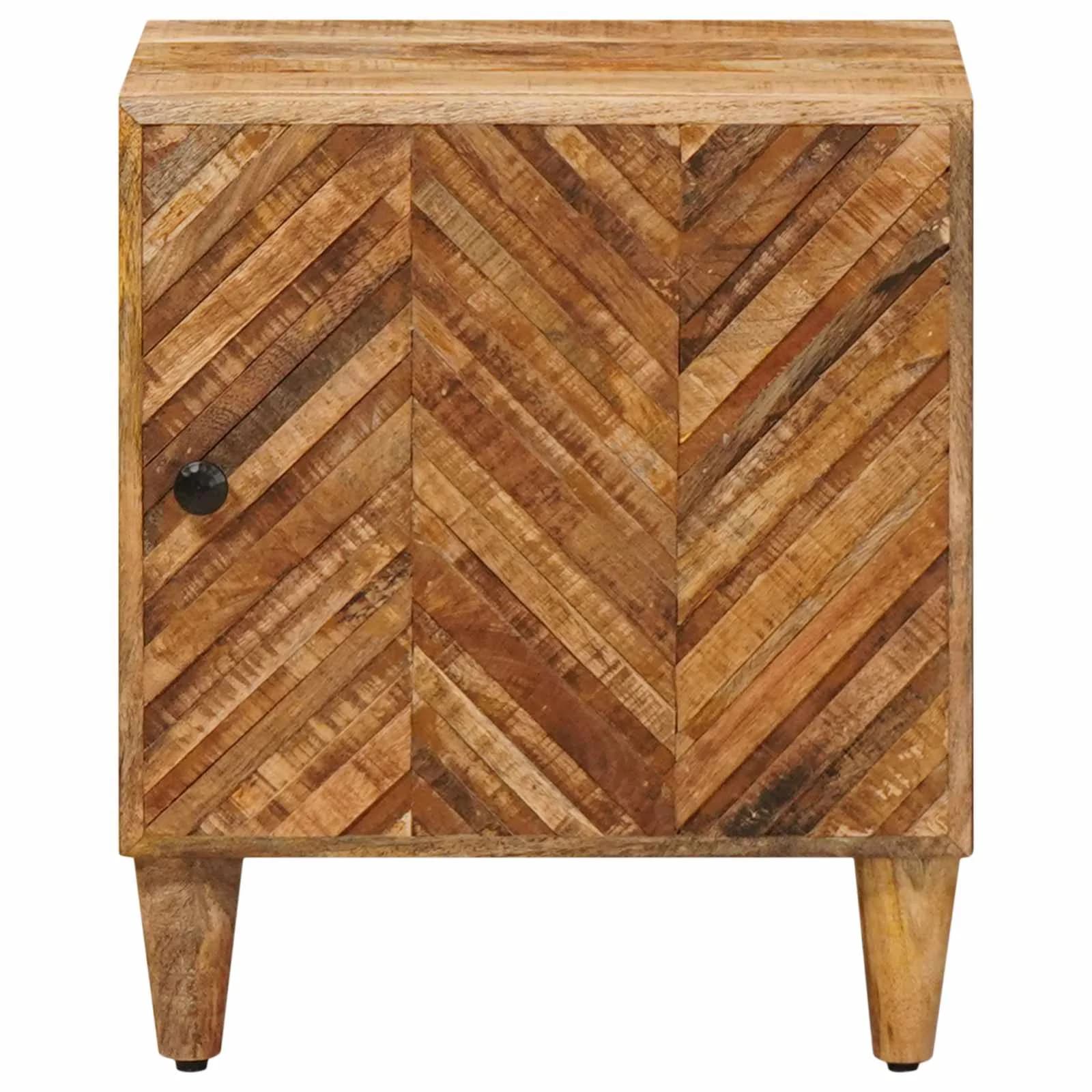 Nočna omarica 2 kos Rjava 40 x 33,5 x 46 cm Masiven les manga - slika 3