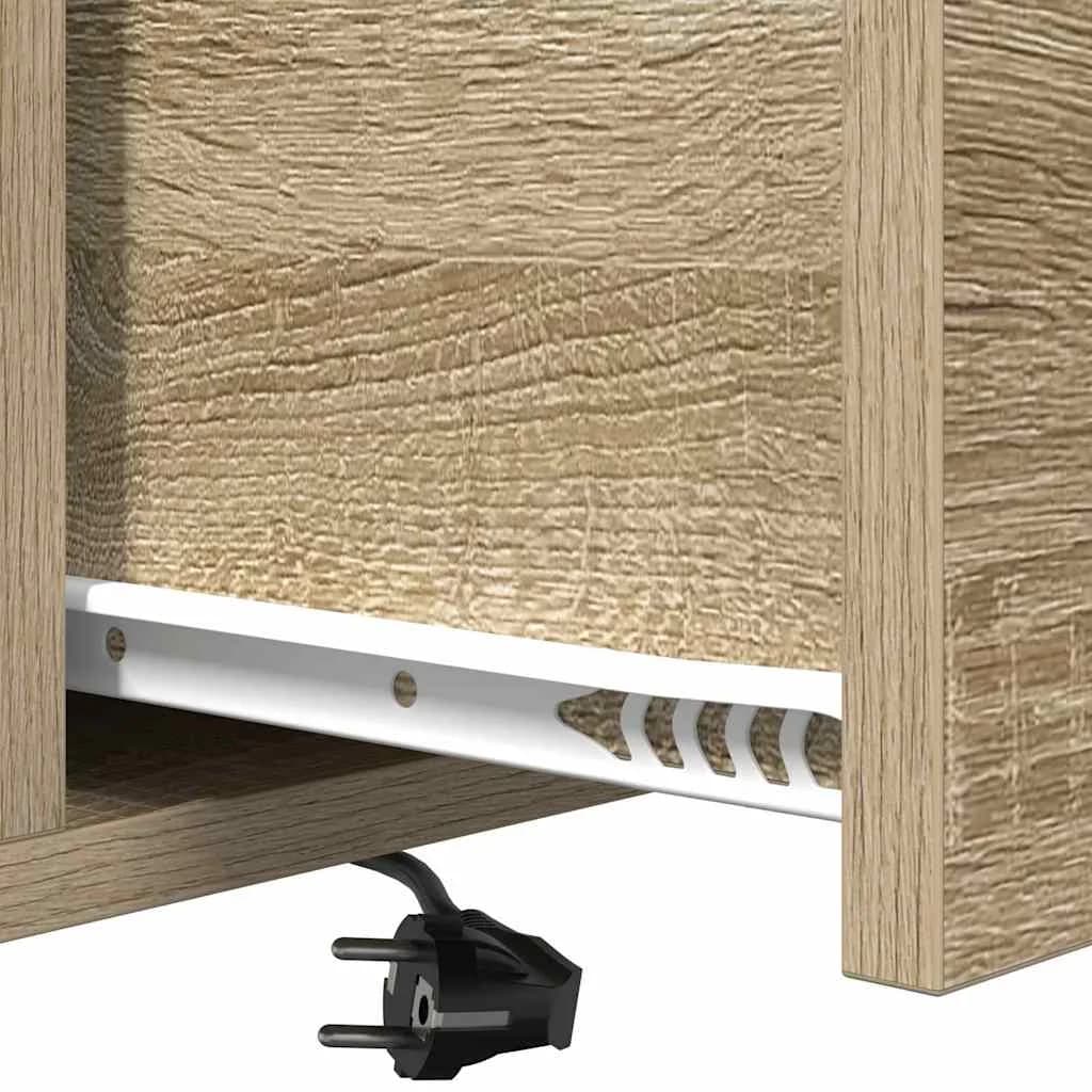 Nočna omarica 2 kos Sonoma hrast 42 x 41 x 56 cm Inženirski les - slika 11