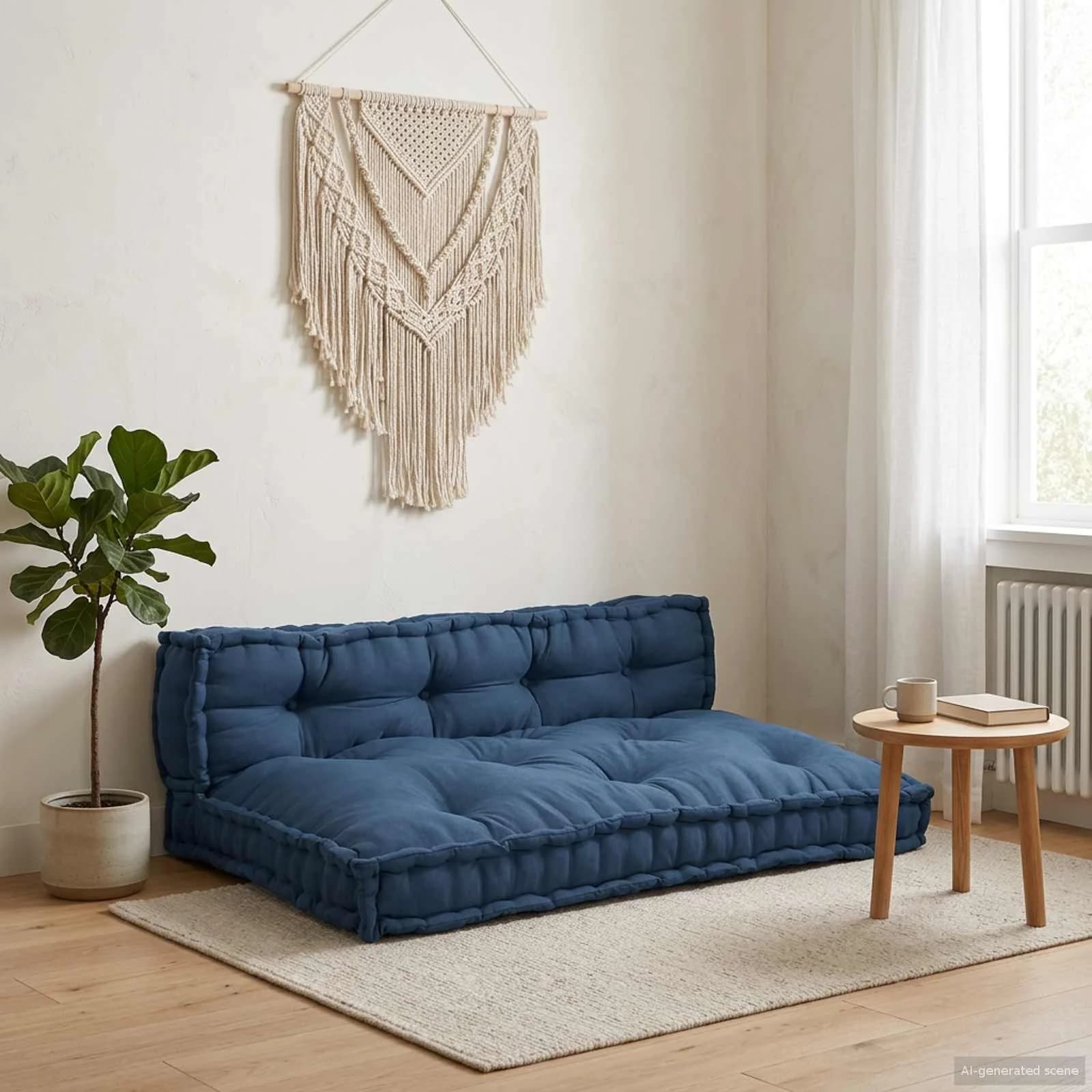Blazina za paletni kafi 2 kos Blago Indigo 120 x 80 x 38 cm