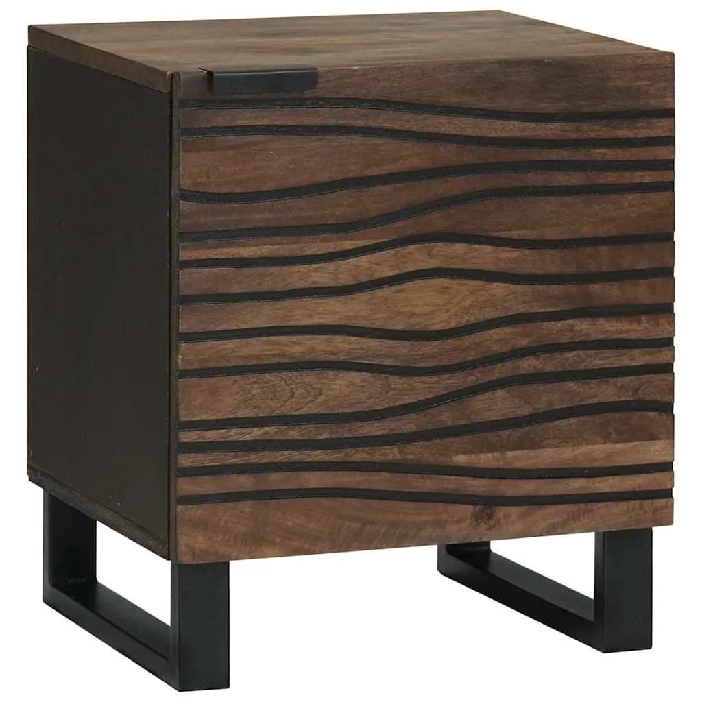 Nočna omarica 2 kos Oreh 40 x 33 x 46 cm Inženirski les - slika 3