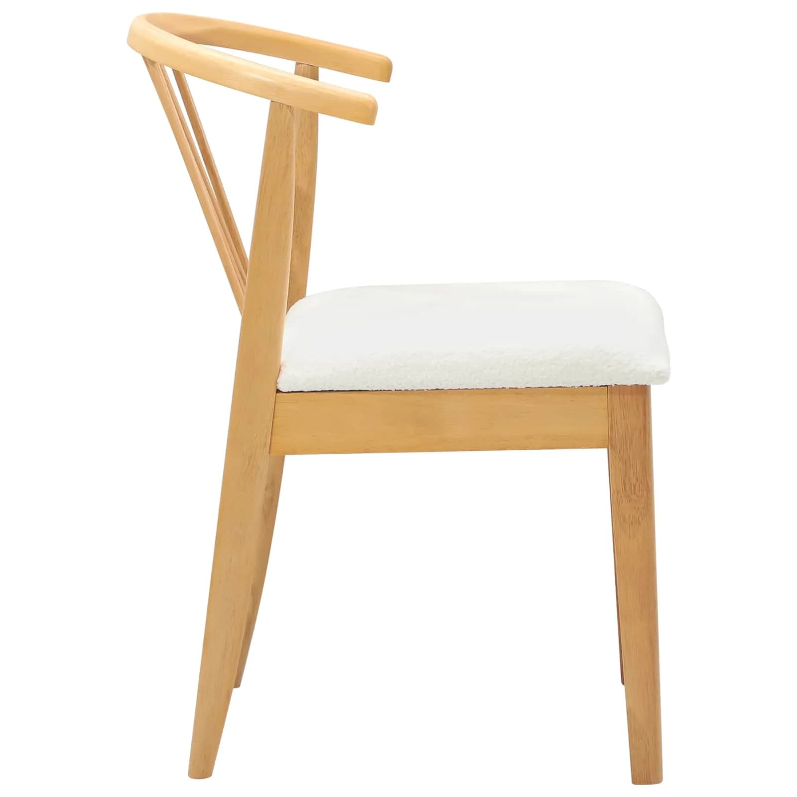 Jedilni stol 2 kos Trda guma Naravna in bela 51 x 61 x 80,5 cm - slika 6